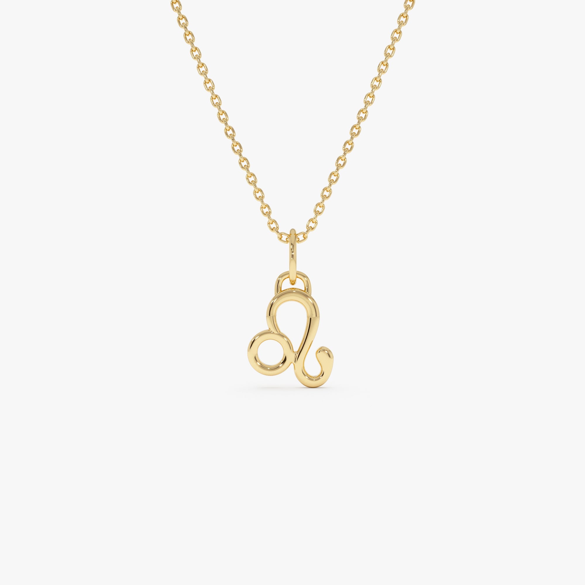 OBFJ0712 - 14K Leo Zodiac Charm Necklace 1