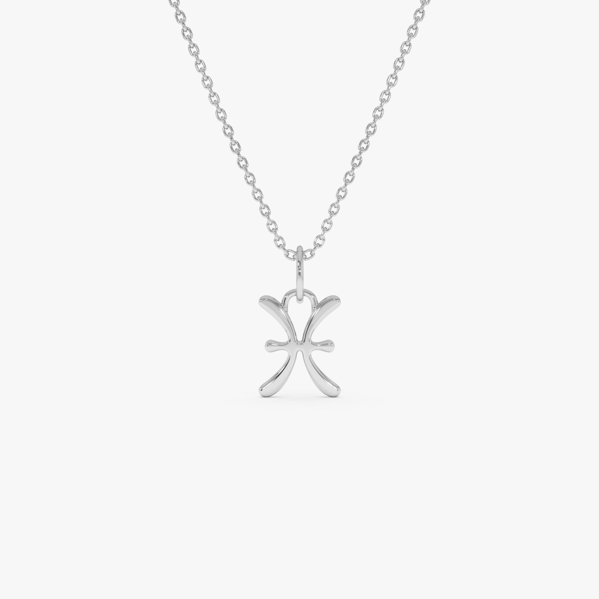 OBFJ0710 - 14K Pisces Zodiac Charm Necklace 6