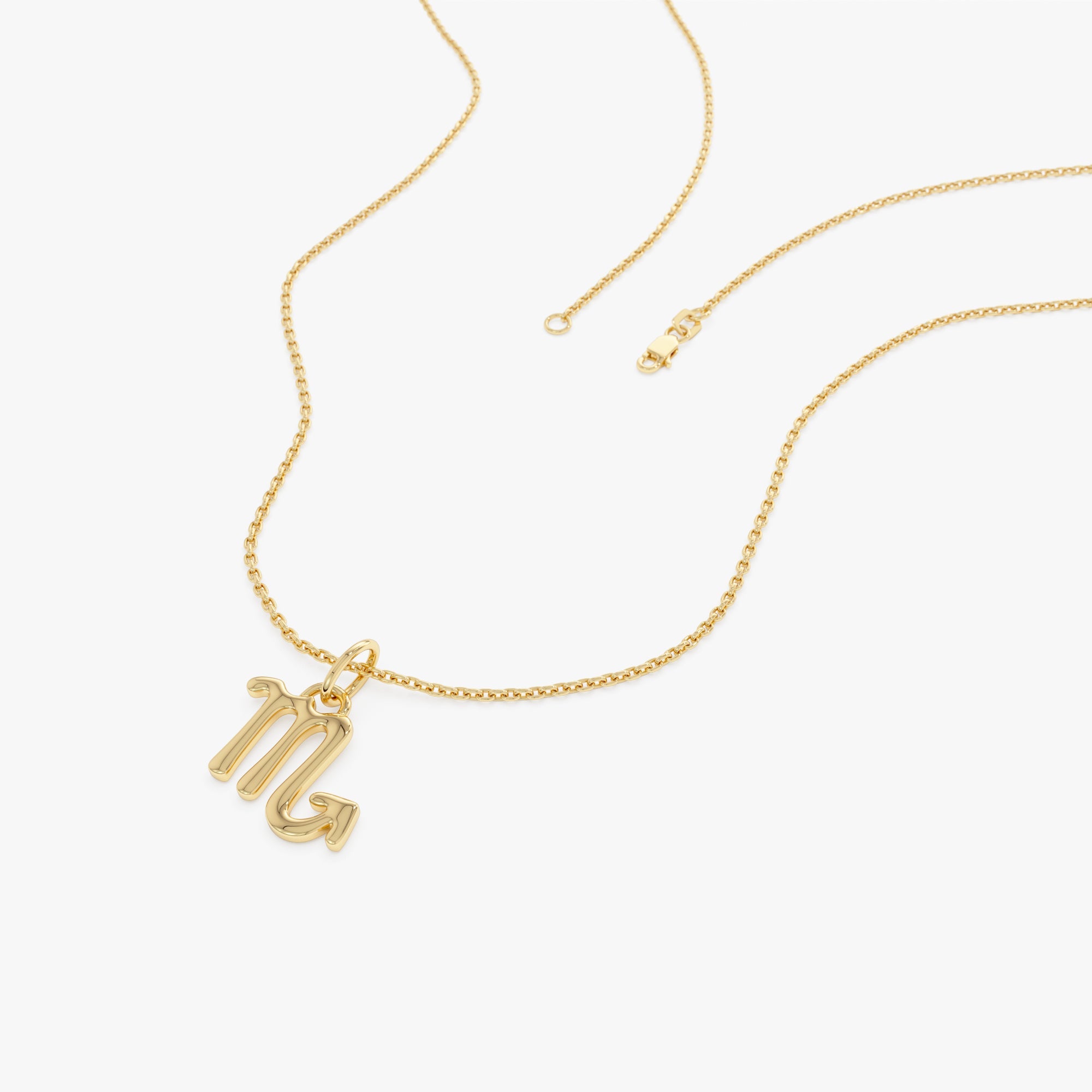 OBFJ0708 - 14K Scorpio Zodiac Charm Necklace 5