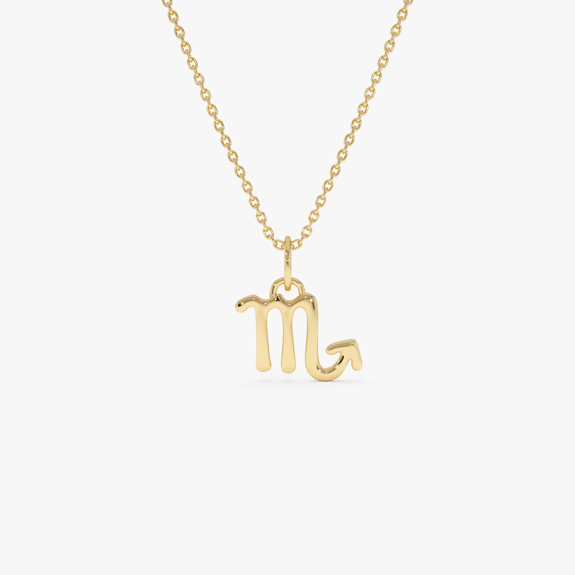 OBFJ0708 - 14K Scorpio Zodiac Charm Necklace 1