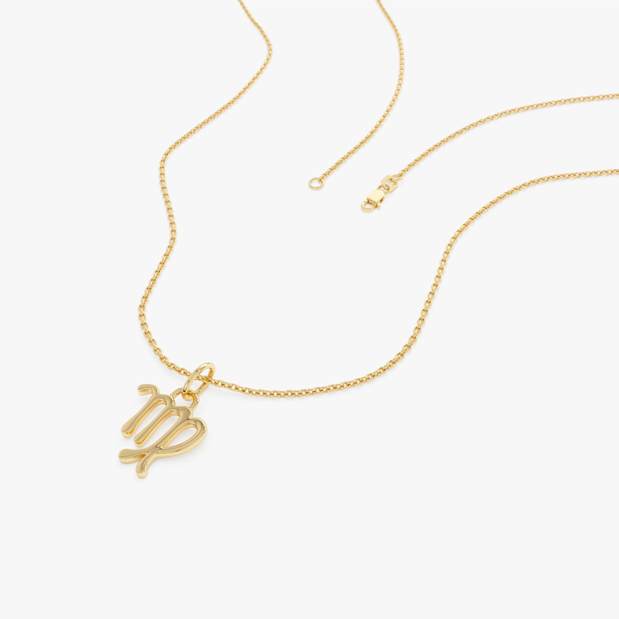 OBFJ0706 - 14K Virgo Zodiac Charm Necklace 4