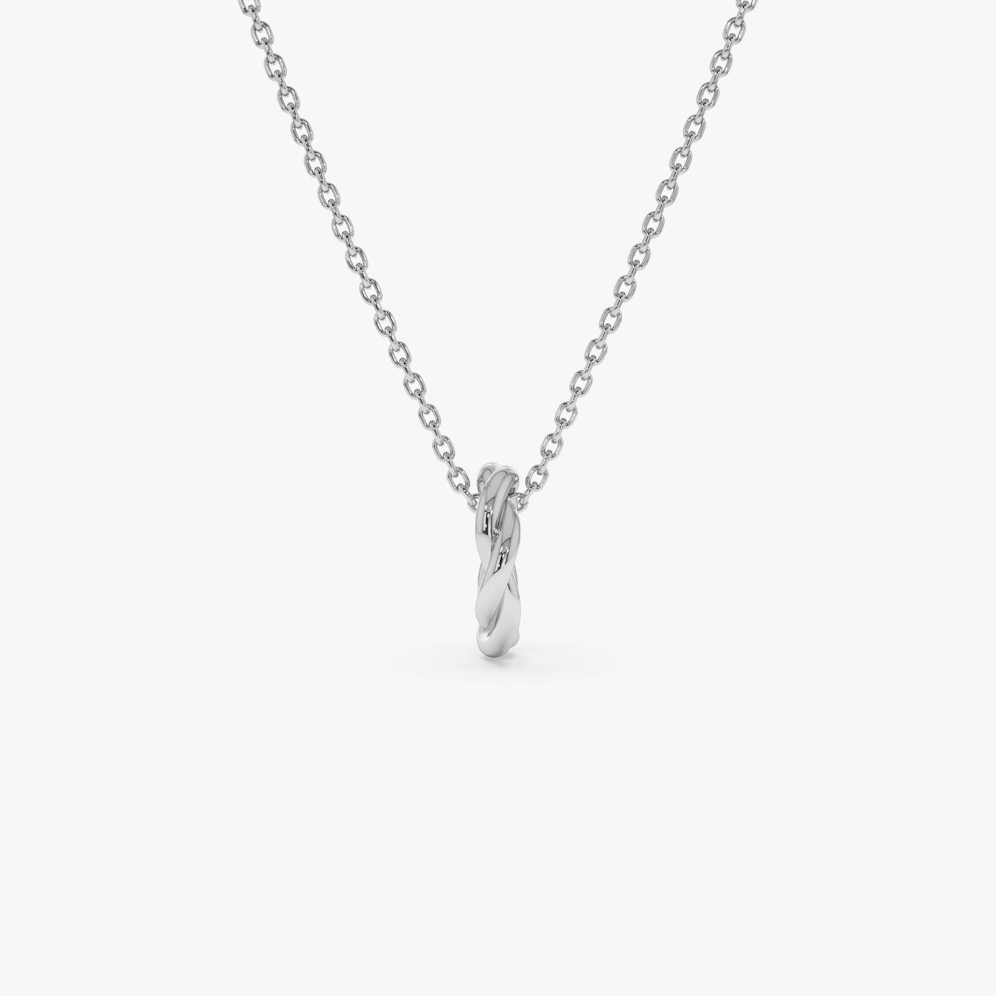 OBFJ0242 - 14K Gold Twisted Rondelle Charm – 2MM 2