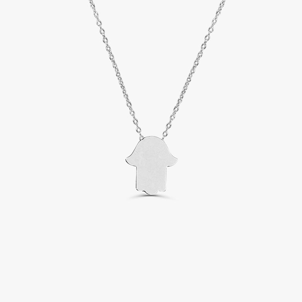 OBFJ1565 - 14k Gold Tiny Hamsa Necklace 5