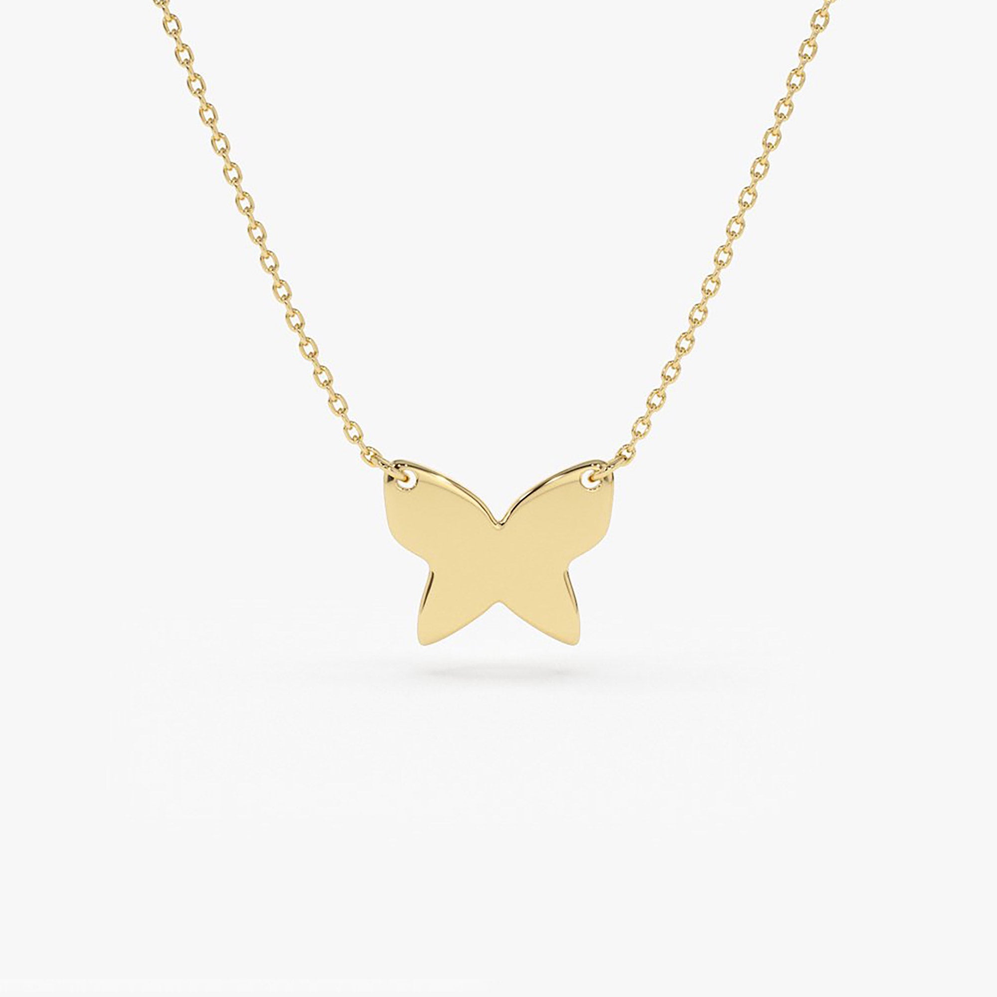 OBFJ1600 - 14k Butterfly Necklace 1