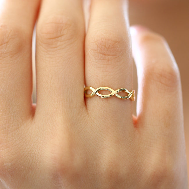 OBFJ1617 - 14k Gold Infinity Band 3