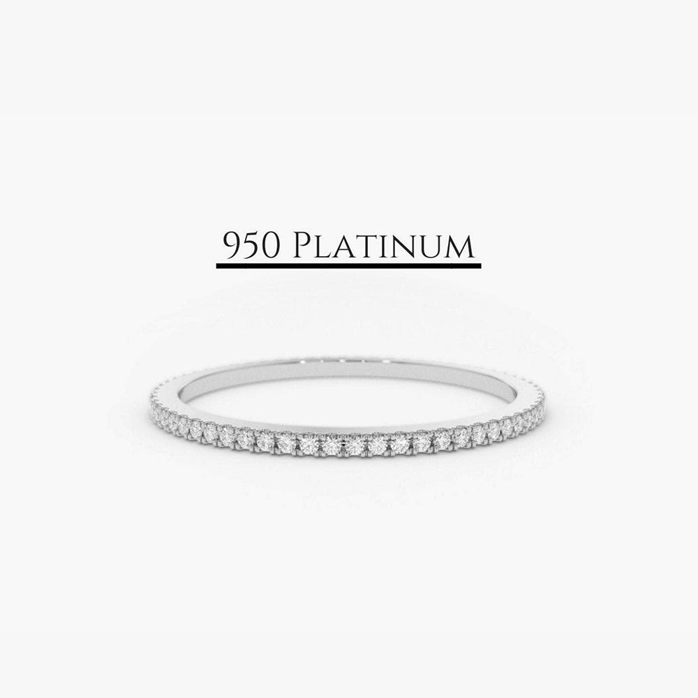OBFJ2062 - Platinum Micro Pave Diamond Eternity Ring 1