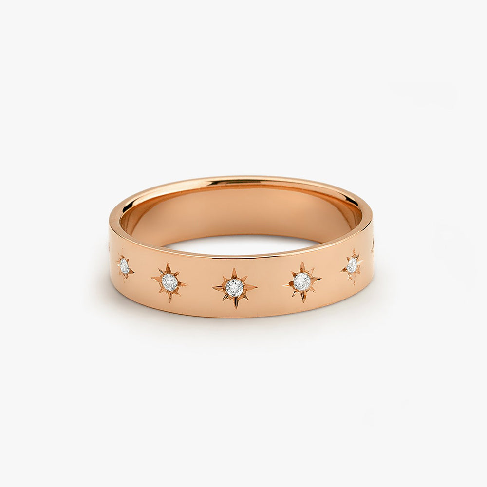OBFJ1664 - 14K Gold Starburst Band 3