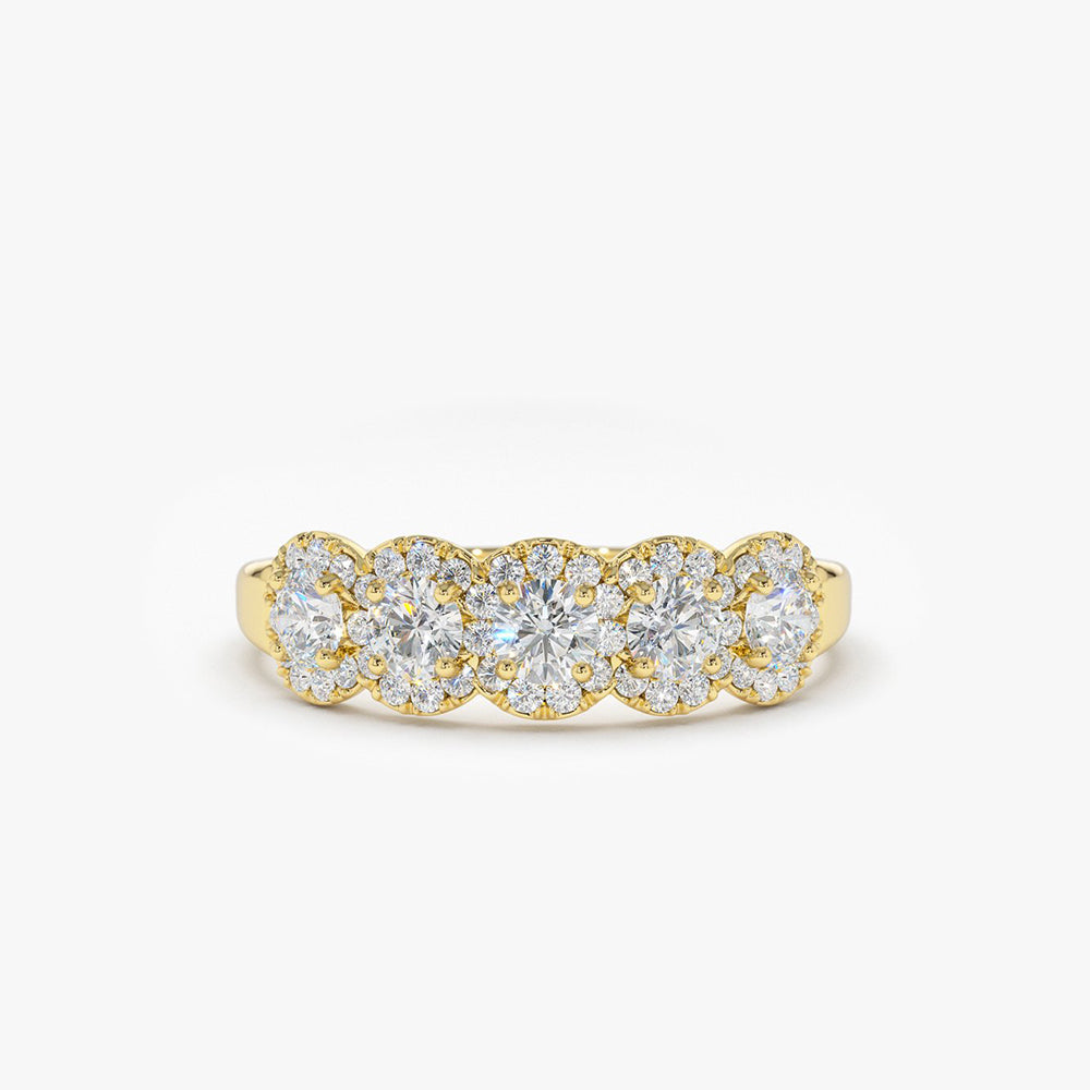 OBFJ1673 - 14K Gold Diamond Wedding Band 1