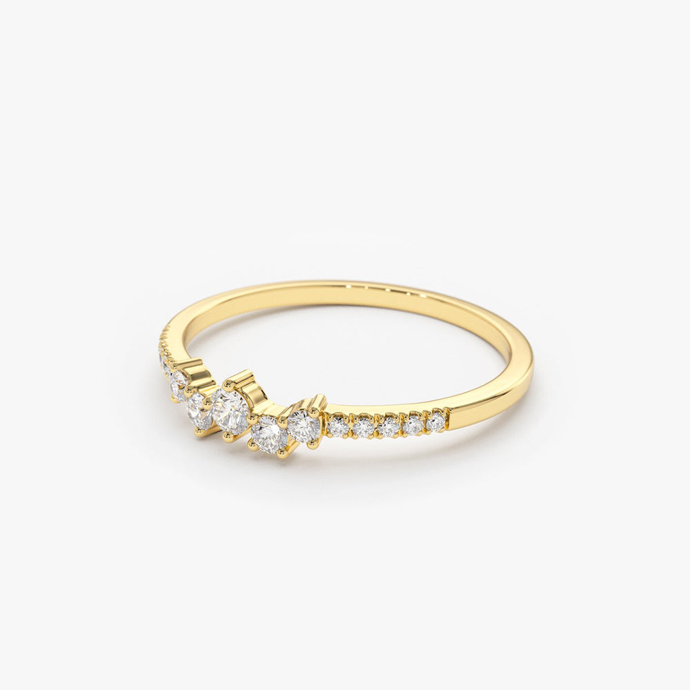 OBFJ1680 - 14k Bridal Diamond Cluster Ring 9