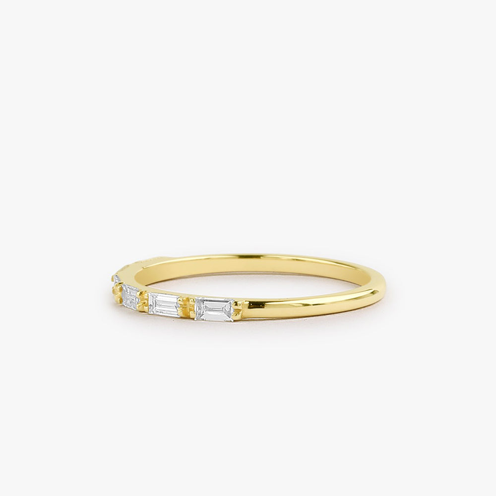 OBFJ1706 - 14K Gold Baguette Diamond Wedding Ring 8