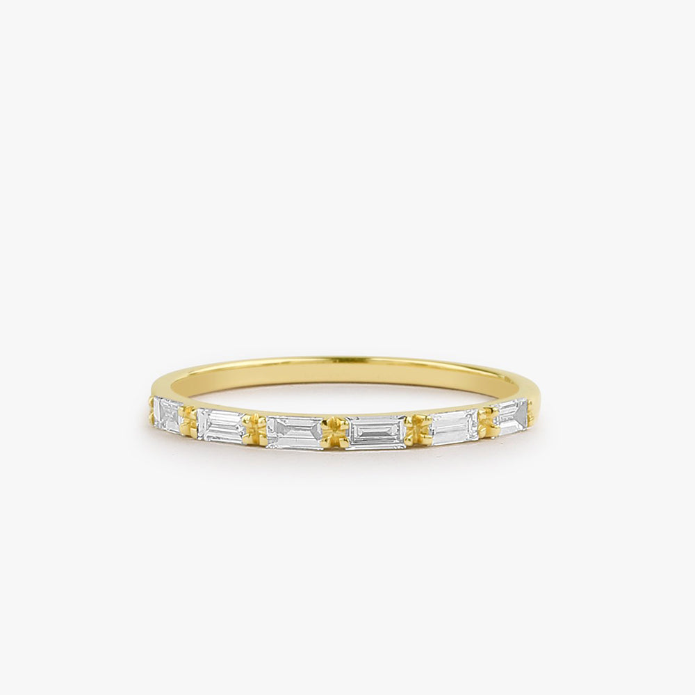 OBFJ1706 - 14K Gold Baguette Diamond Wedding Ring 1