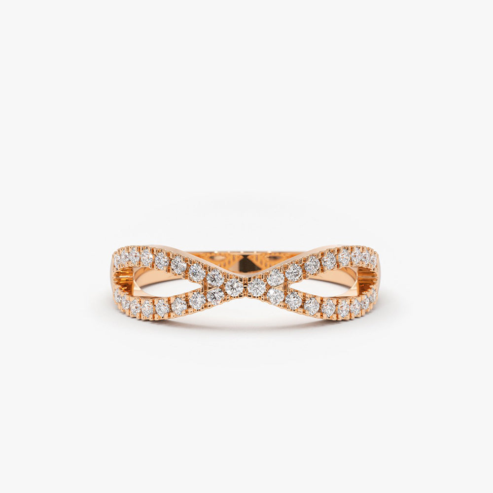 OBFJ1756 - 14K Gold Eternity Diamond Wedding Band 7