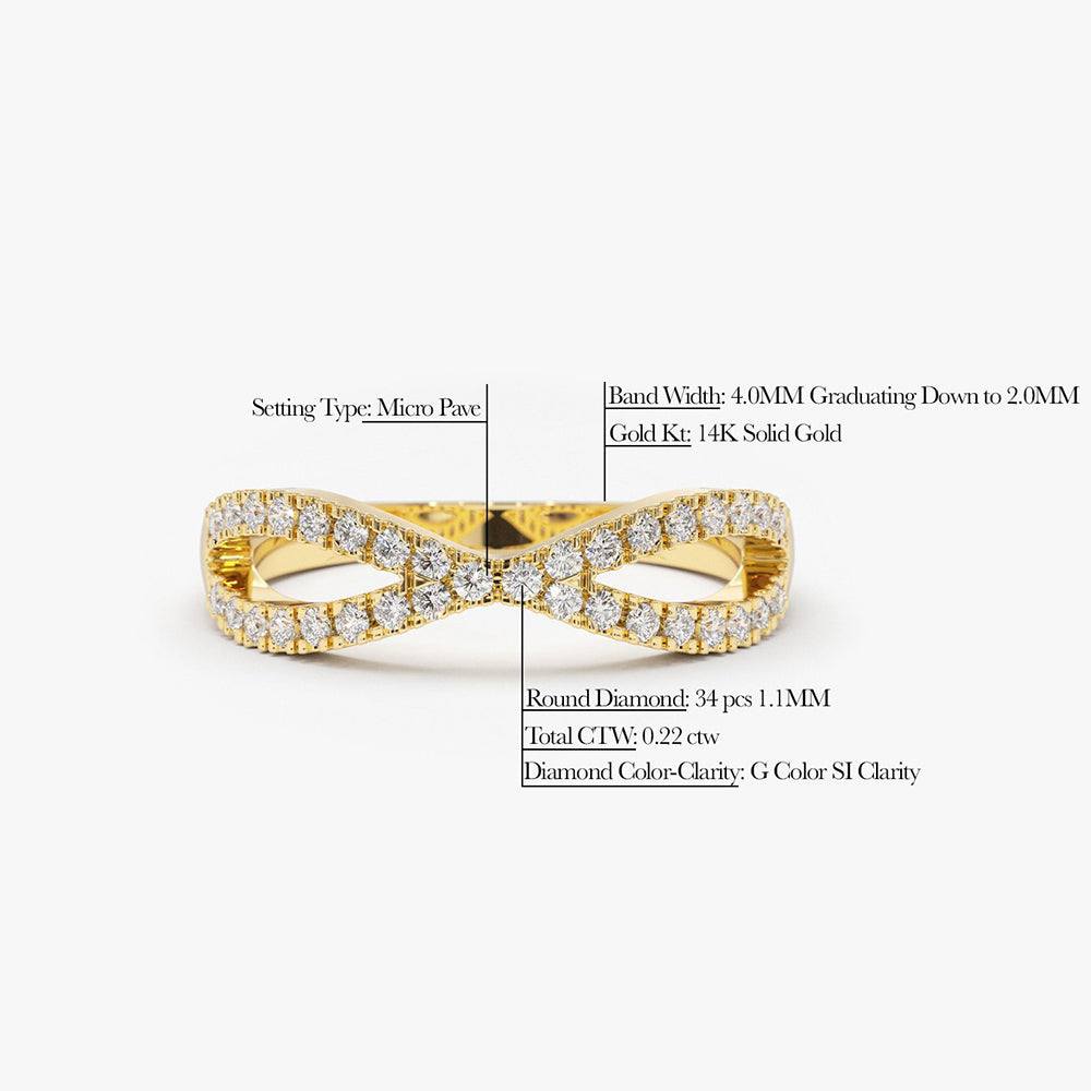 OBFJ1756 - 14K Gold Eternity Diamond Wedding Band 10