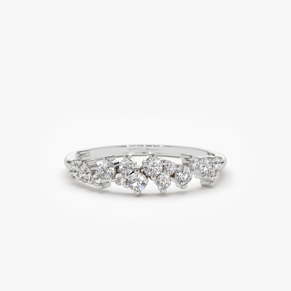 OBFJ1971 - 14k  Diamond Statement Cluster Ring 7