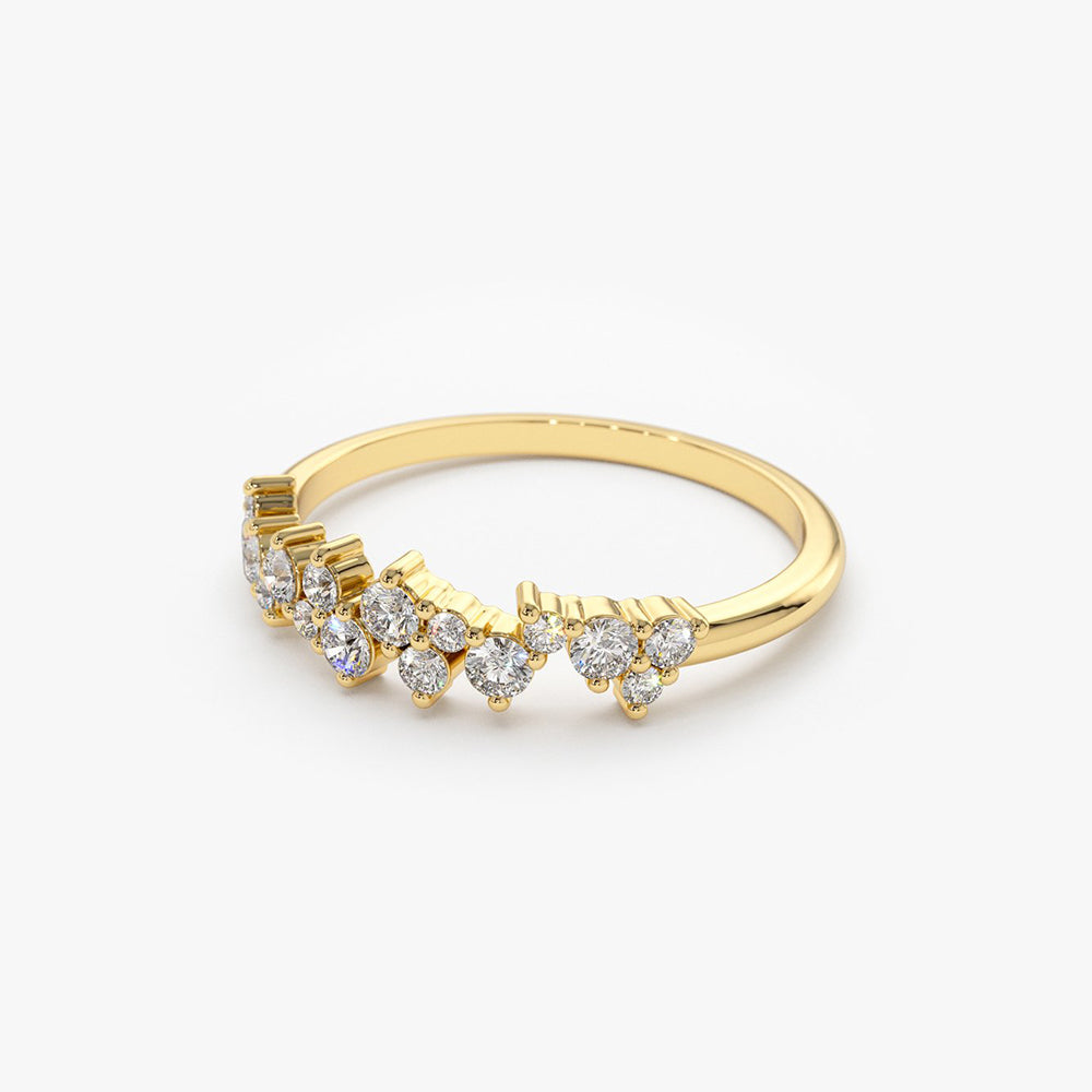 OBFJ1971 - 14k  Diamond Statement Cluster Ring 8