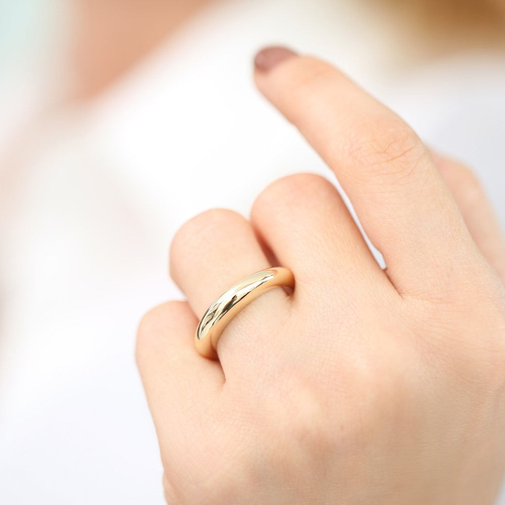 OBFJ1936 - 14k Chunky Dome Ring 2
