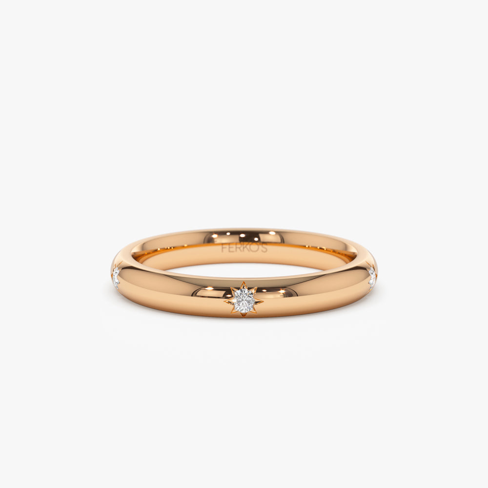 OBFJ2253 - Star Setting Full Eternity Diamond Ring in 14k 4