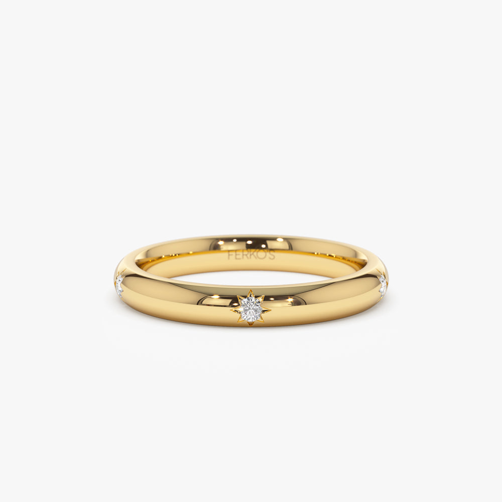 OBFJ2253 - Star Setting Full Eternity Diamond Ring in 14k 1