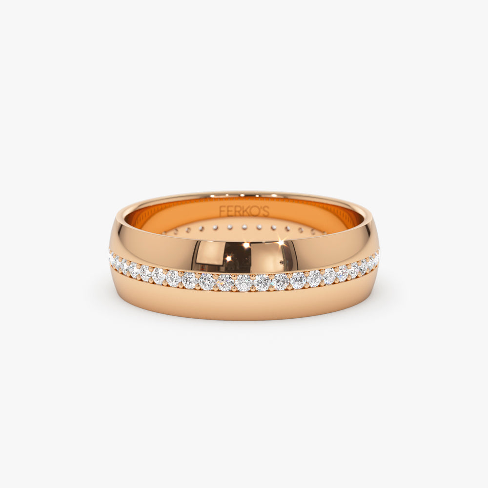 OBFJ1089 - 14k 5MM Wide Full Eternity Diamond Ring 5
