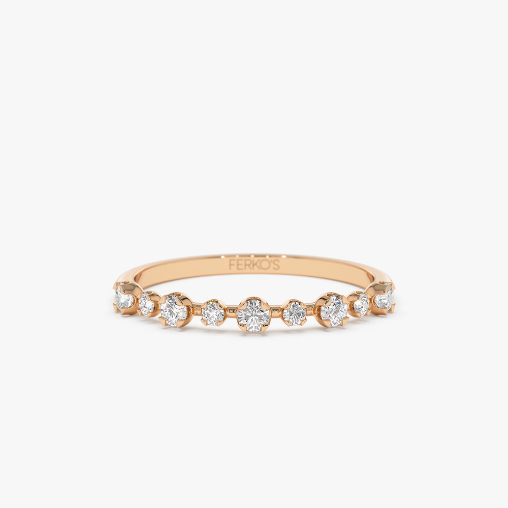 OBFJ1458 - 14k 4 Prong Petite Natural Diamond Ring 6