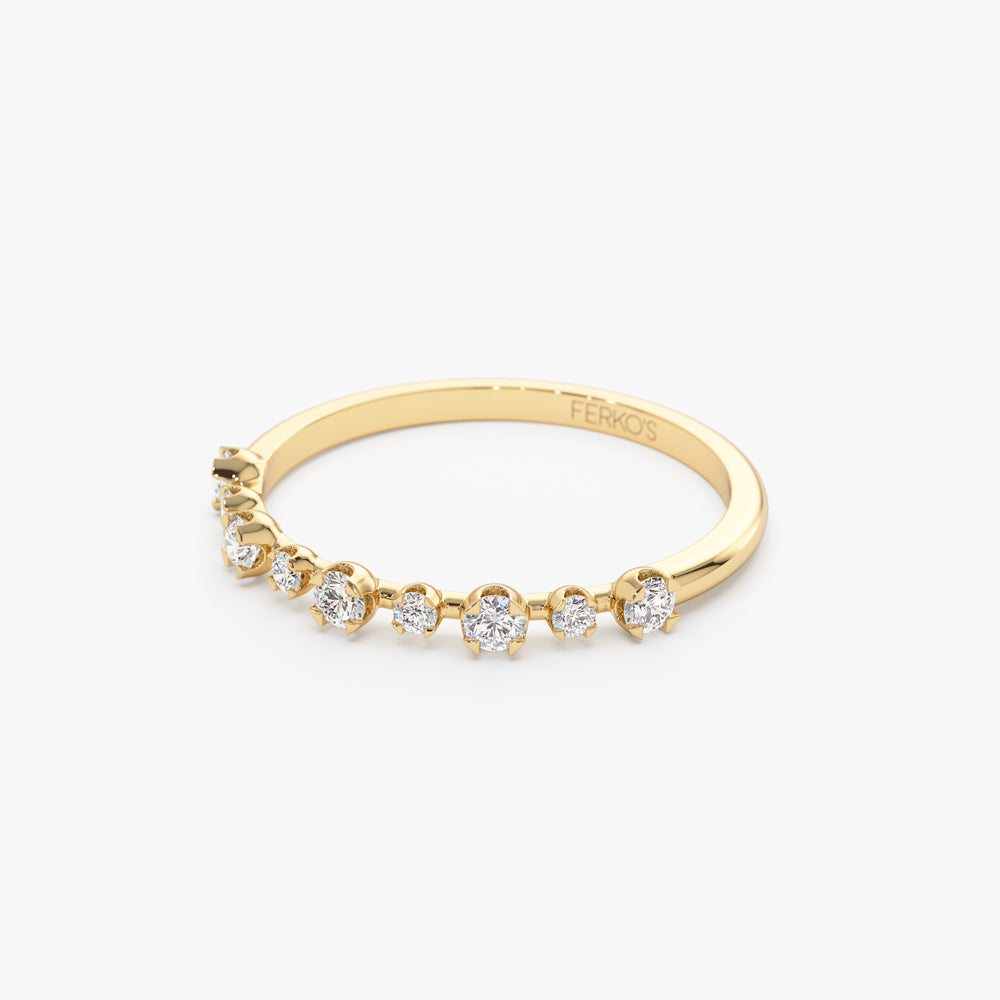 OBFJ1458 - 14k 4 Prong Petite Natural Diamond Ring 8
