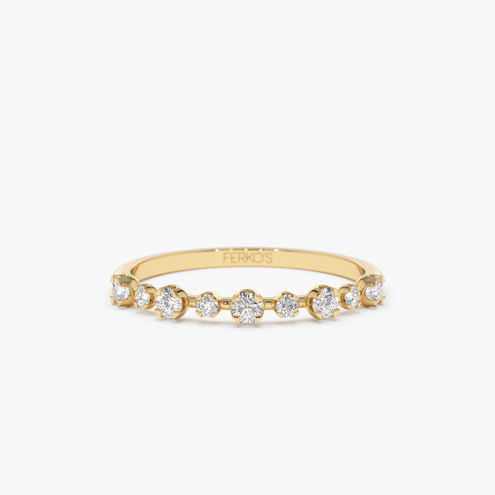 OBFJ1458 - 14k 4 Prong Petite Natural Diamond Ring 1