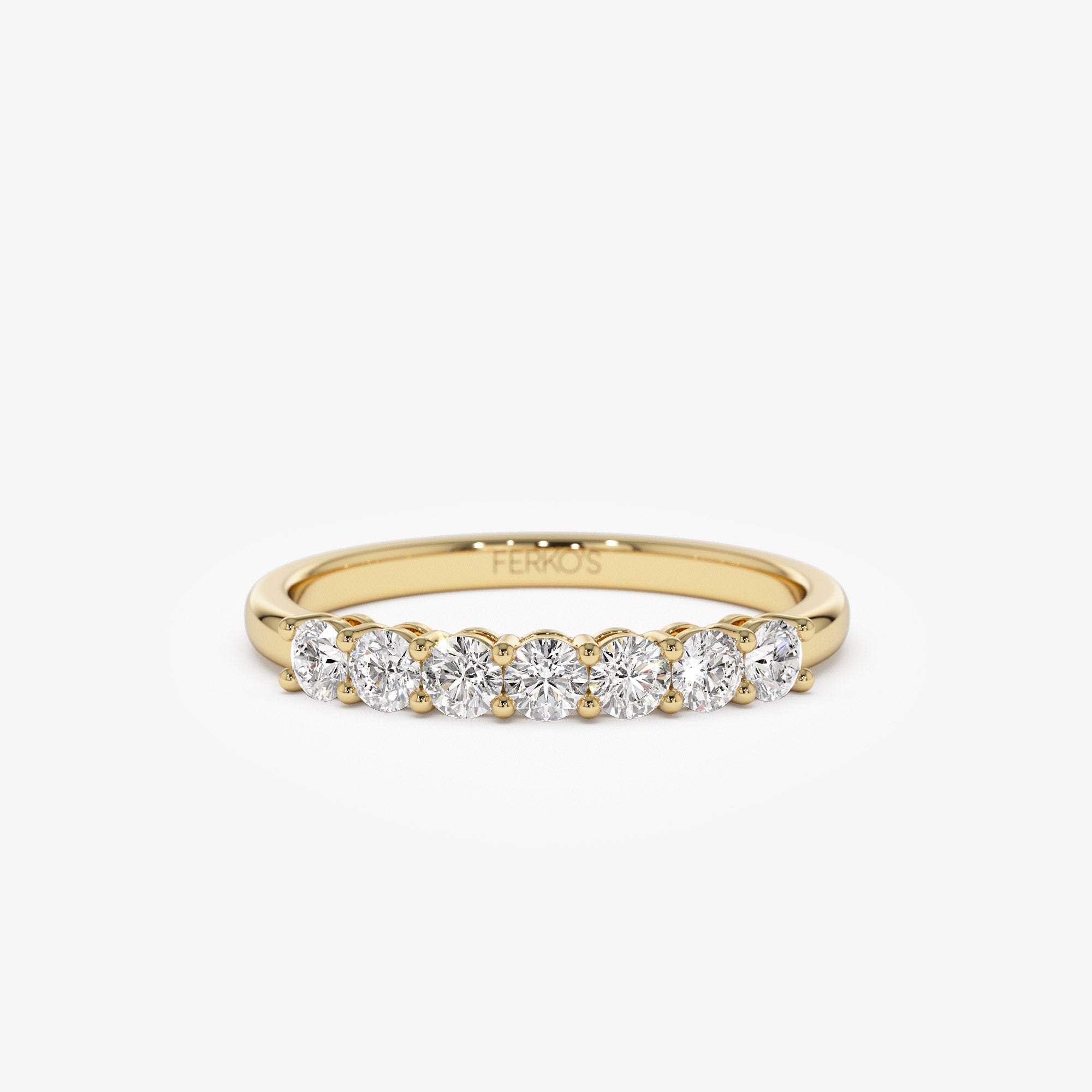 OBFJ1345 - 14k 7 Stone Basket Setting Shared Prong 0.40ctw 1