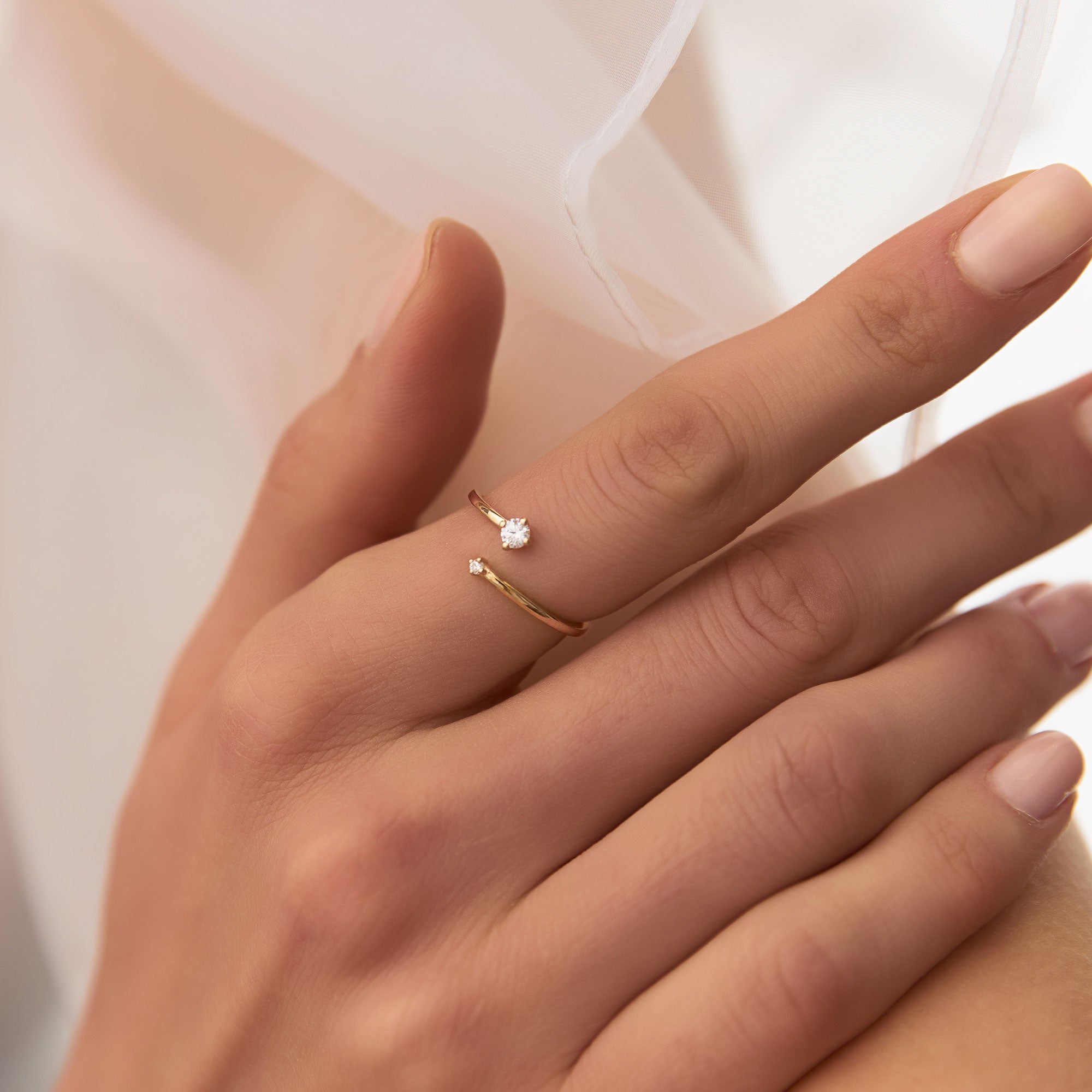 OBFJ1387 - 14k Petite Diamond Duo Ring 3