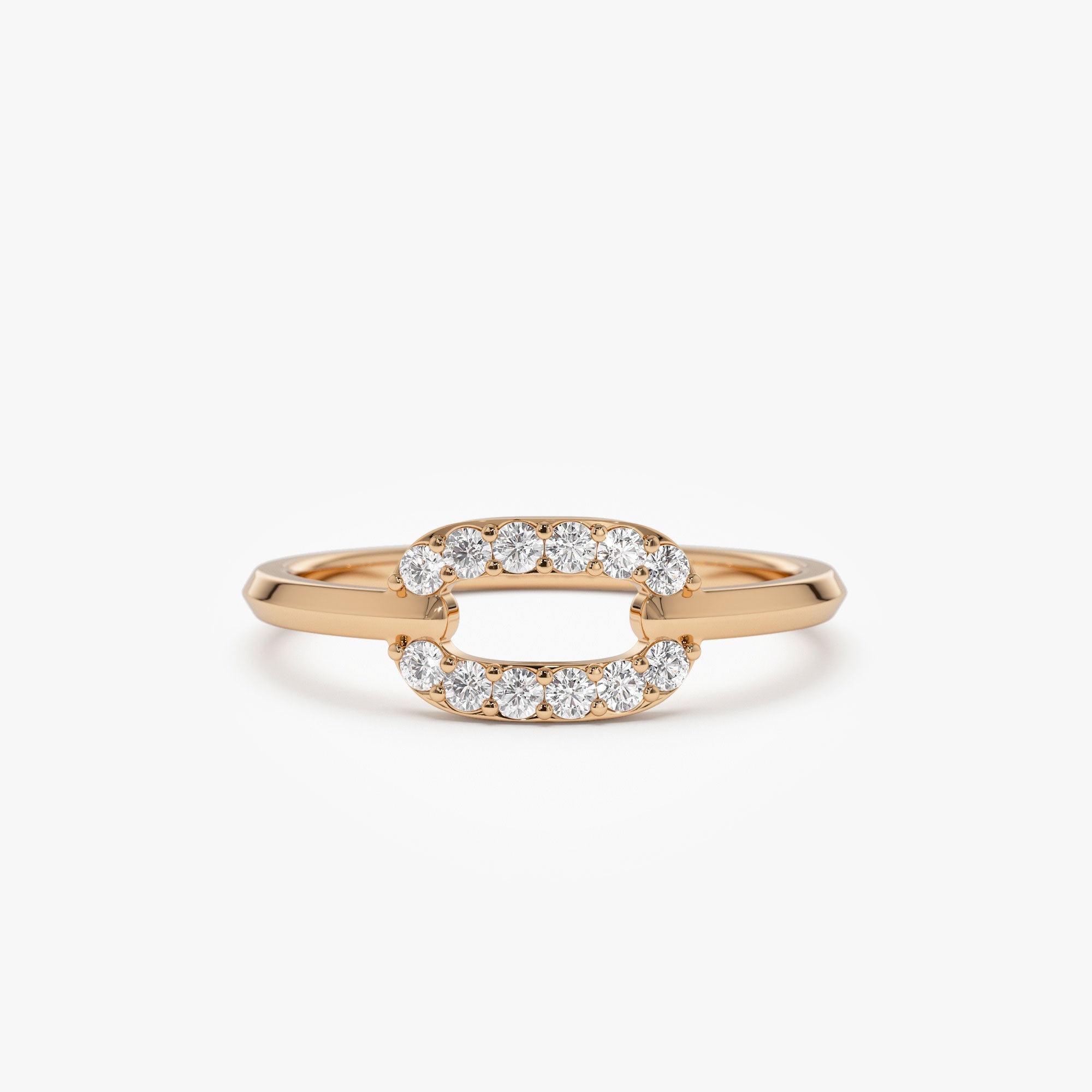 OBFJ1259 - 14k Single Link Diamond Ring 5