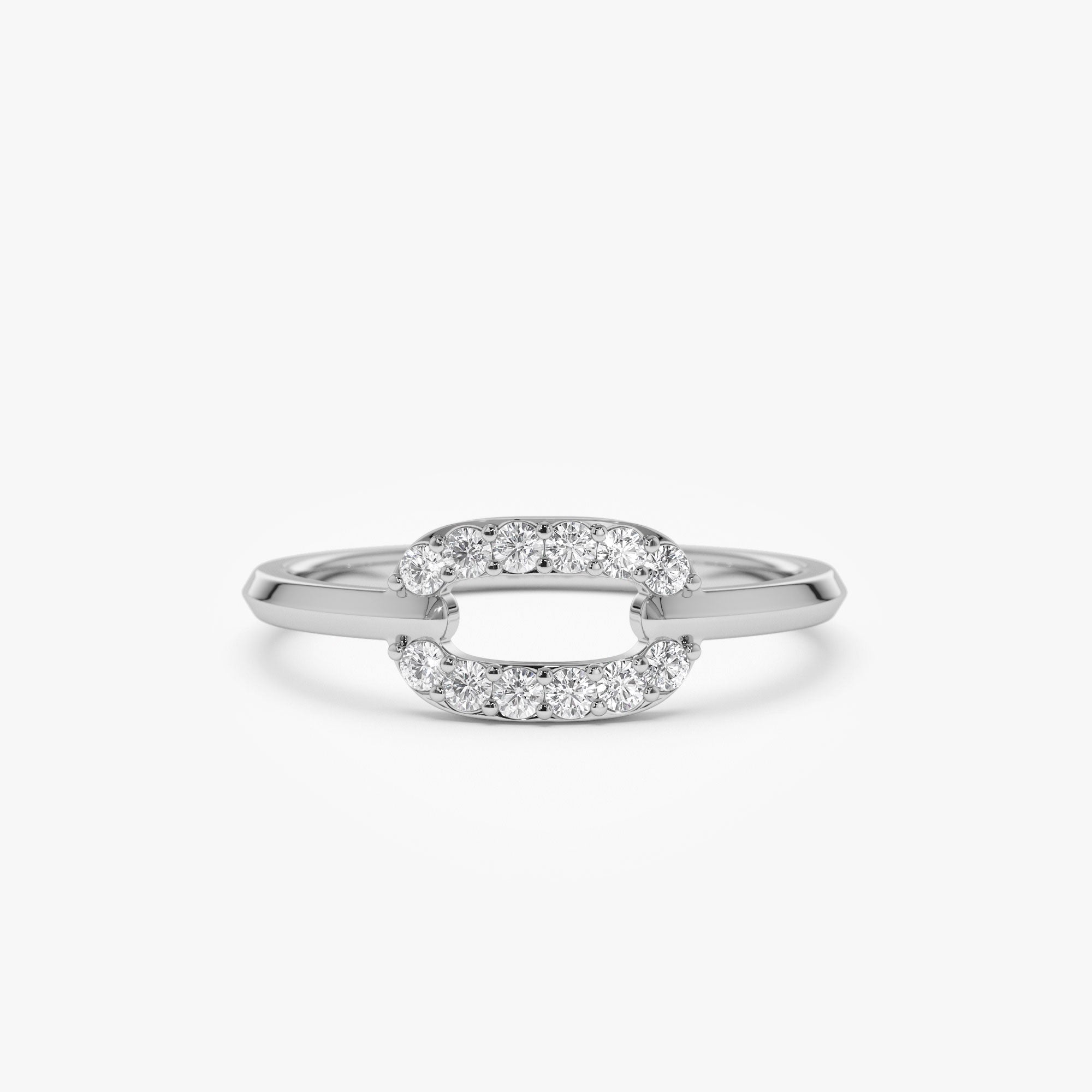 OBFJ1259 - 14k Single Link Diamond Ring 6