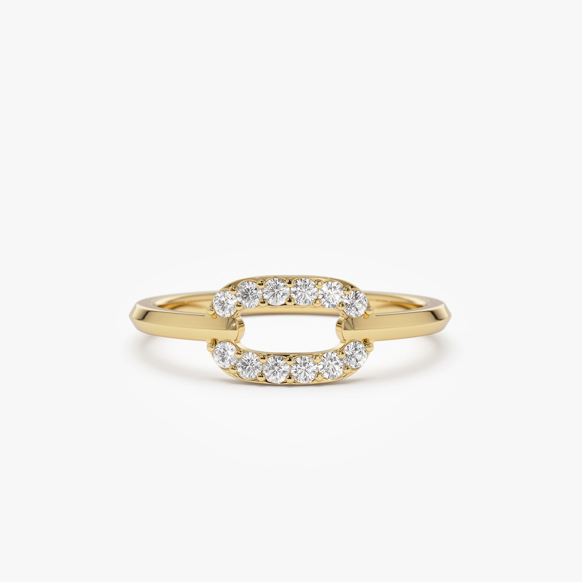 OBFJ1259 - 14k Single Link Diamond Ring 1