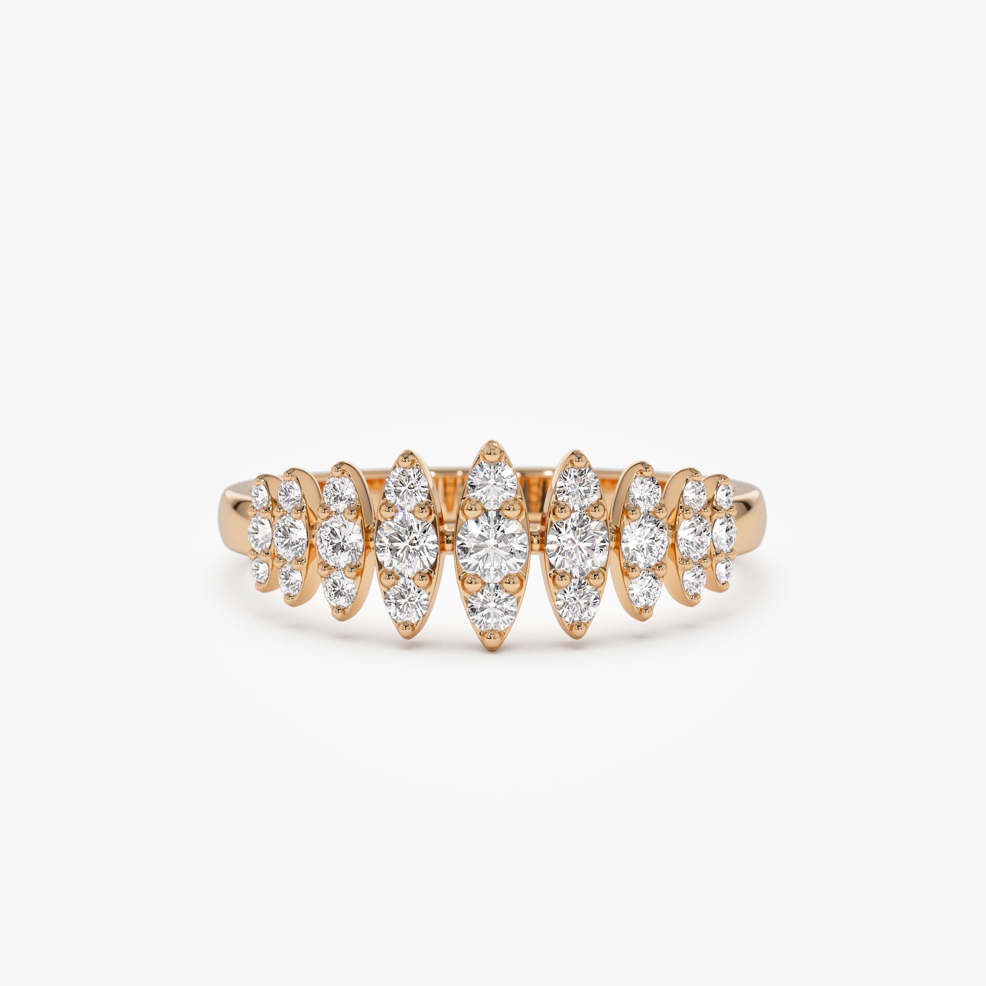 OBFJ1257 - 14k Unique Design Glamorous Diamond Ring 4