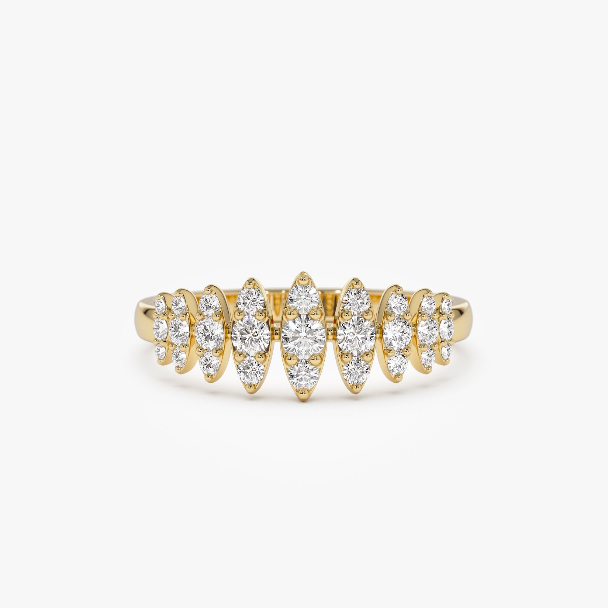 OBFJ1257 - 14k Unique Design Glamorous Diamond Ring 1