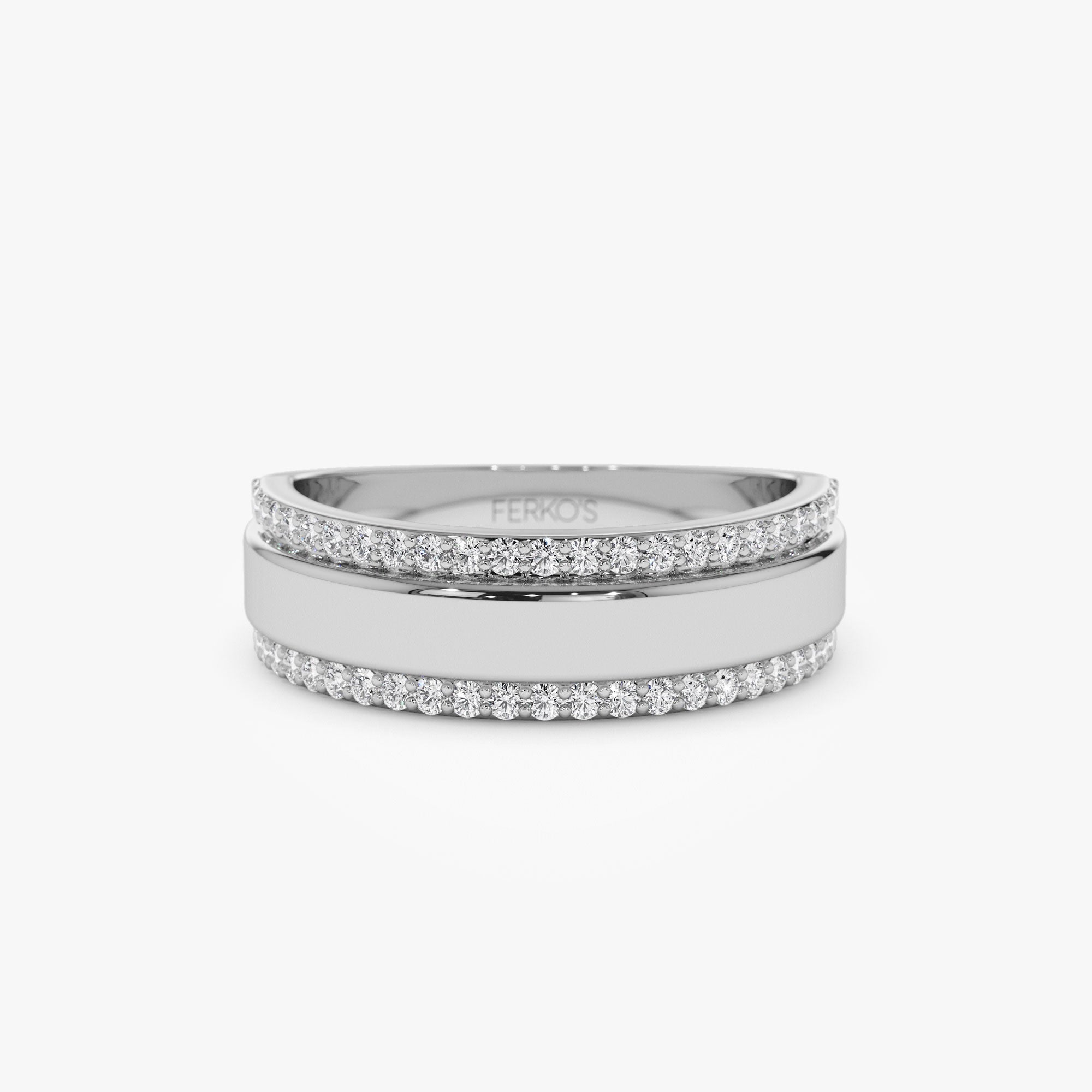 OBFJ1237 - 14k Diamond Diamond Edge Wedding Band 7