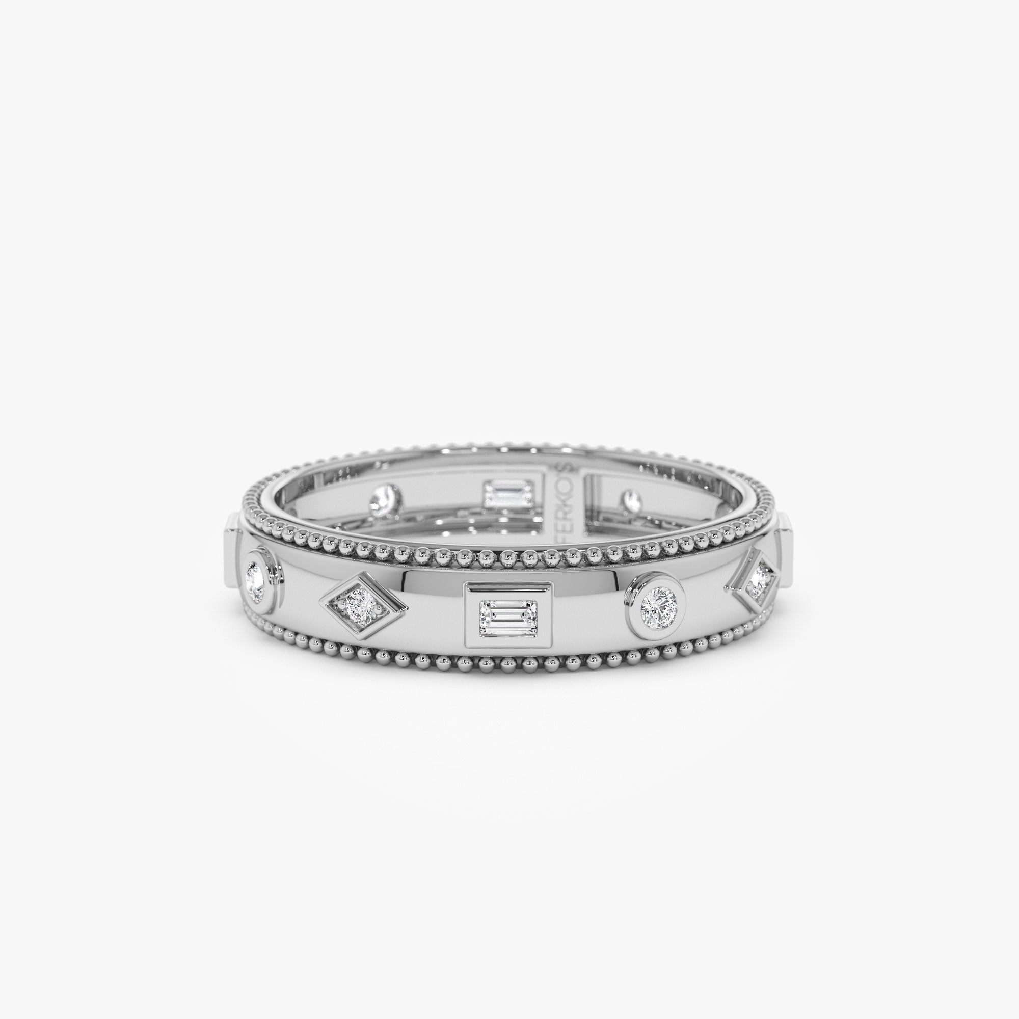 OBFJ1229 - 14k Mixed Shape Diamond Anniversary Band 7