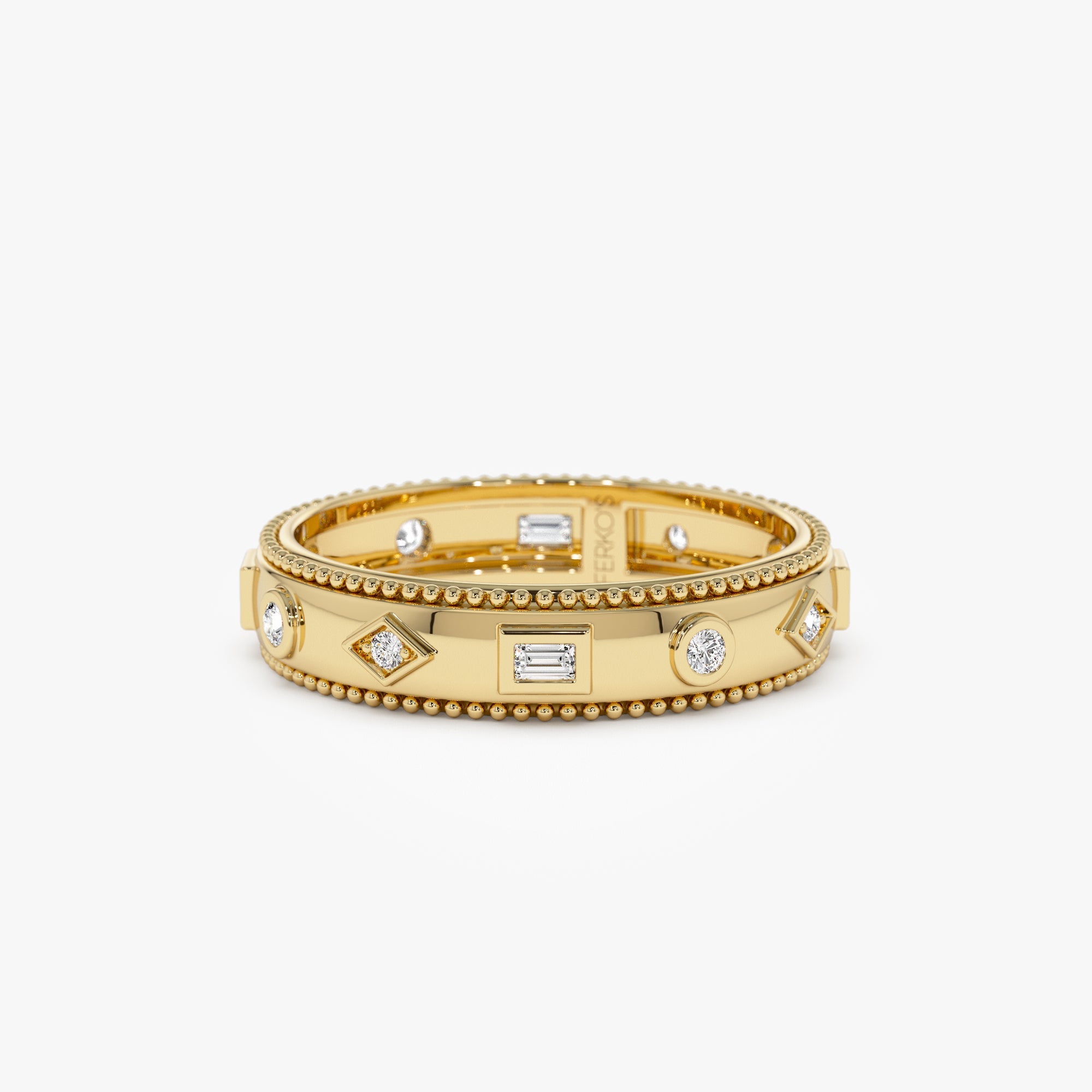 OBFJ1229 - 14k Mixed Shape Diamond Anniversary Band 1