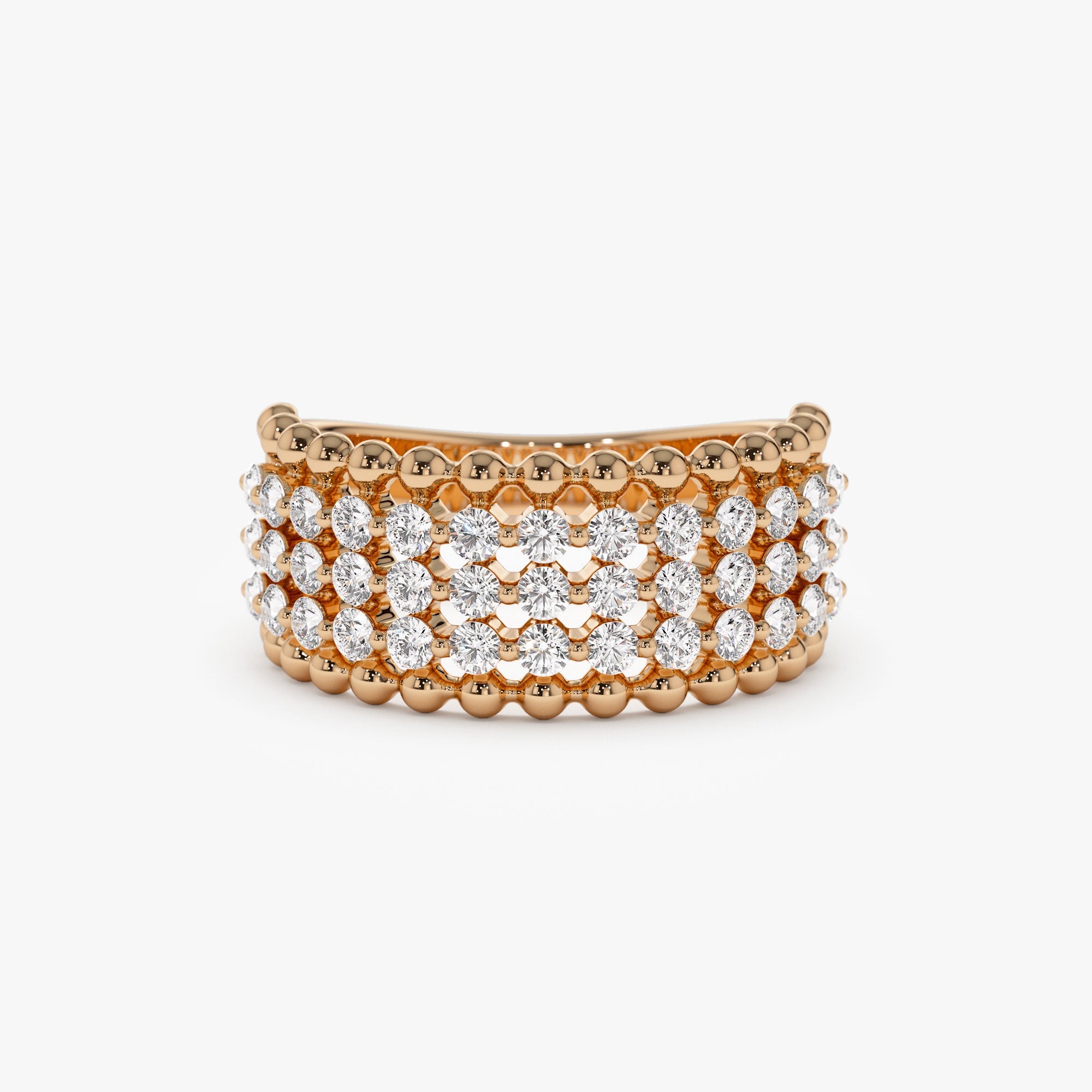 OBFJ1130 - 14k Floating Diamond Bubble Band 7