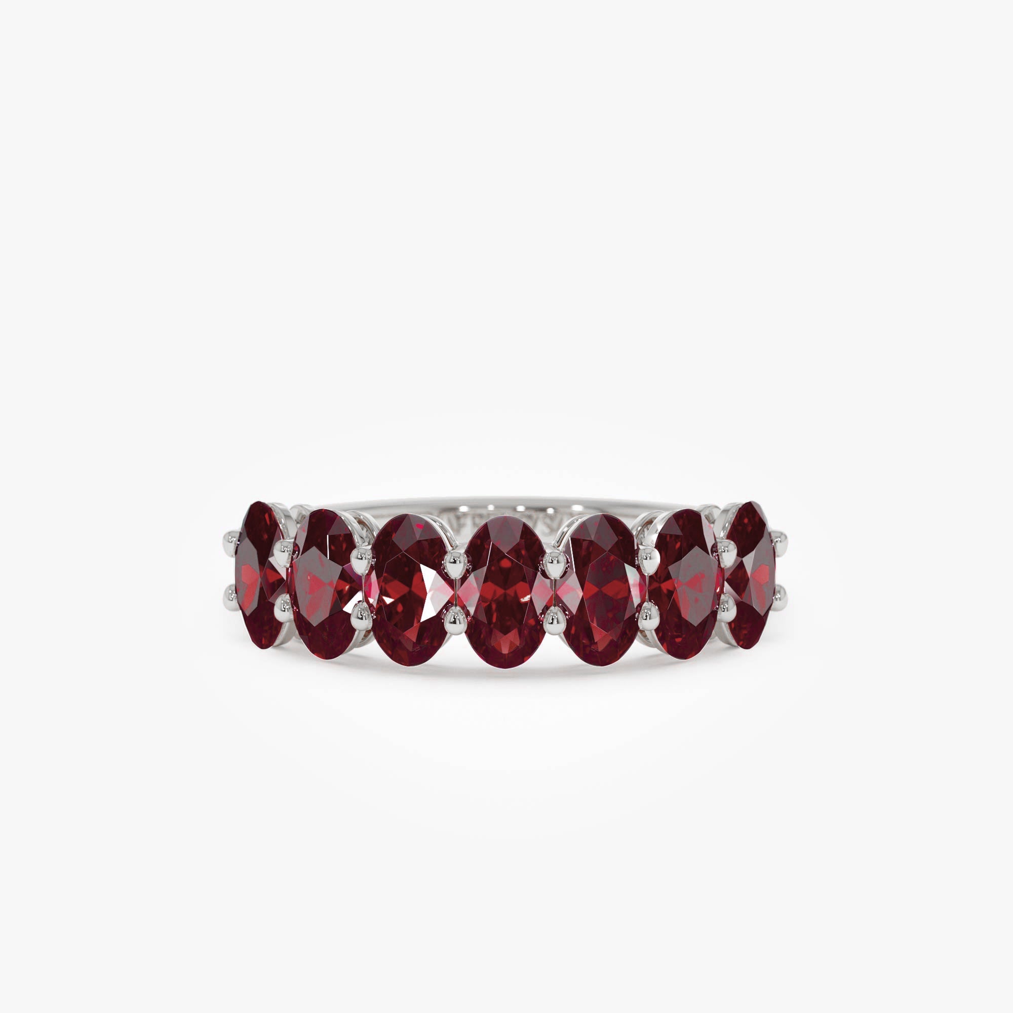 OBFJ0854 - 14k Oval Shaped Basket Setting Ruby Ring 11