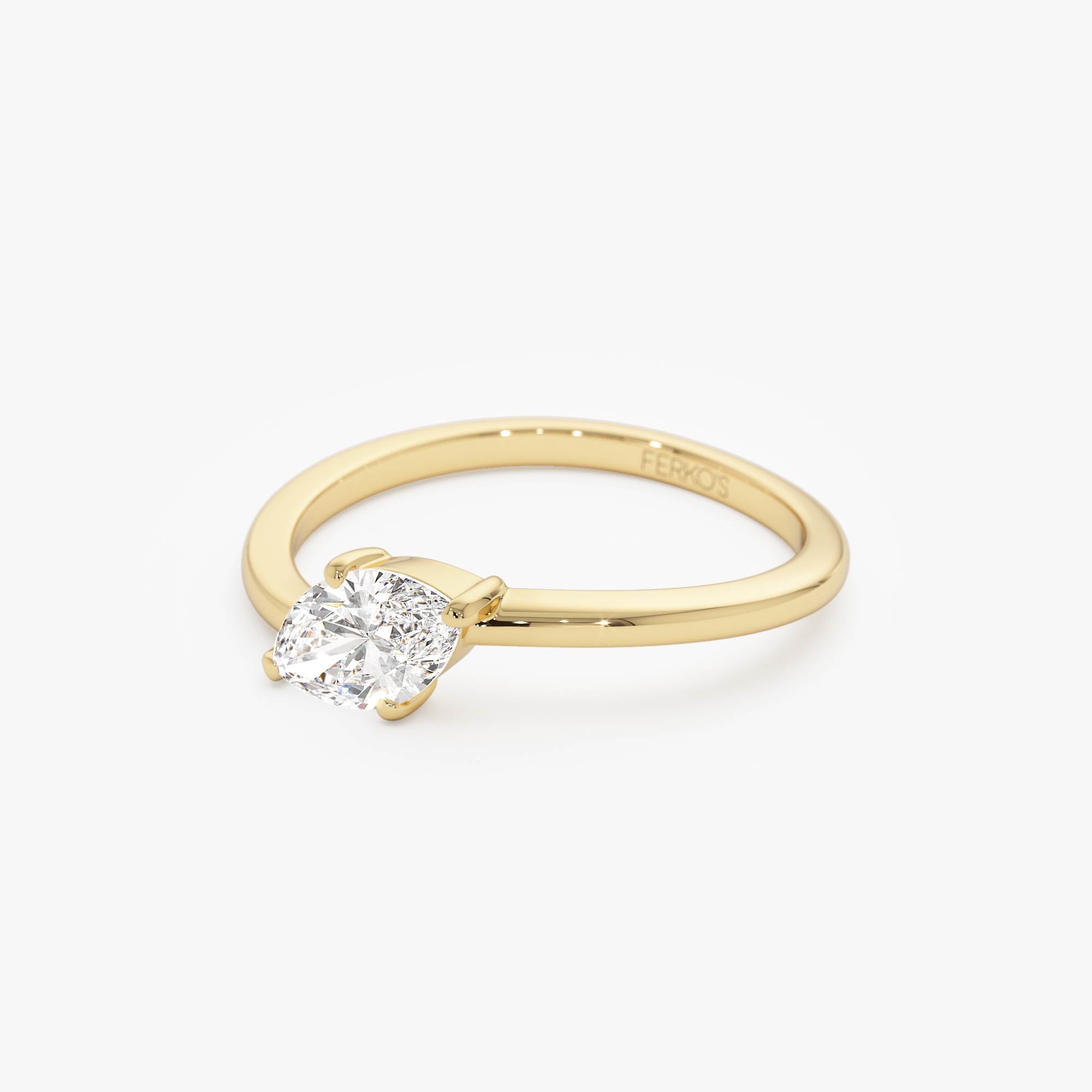 OBFJ0567 - 0.50 Ctw 14k Prong Setting Marquise Shaped Lab Grown Diamond Wavy Promise Ring - Elisa 8