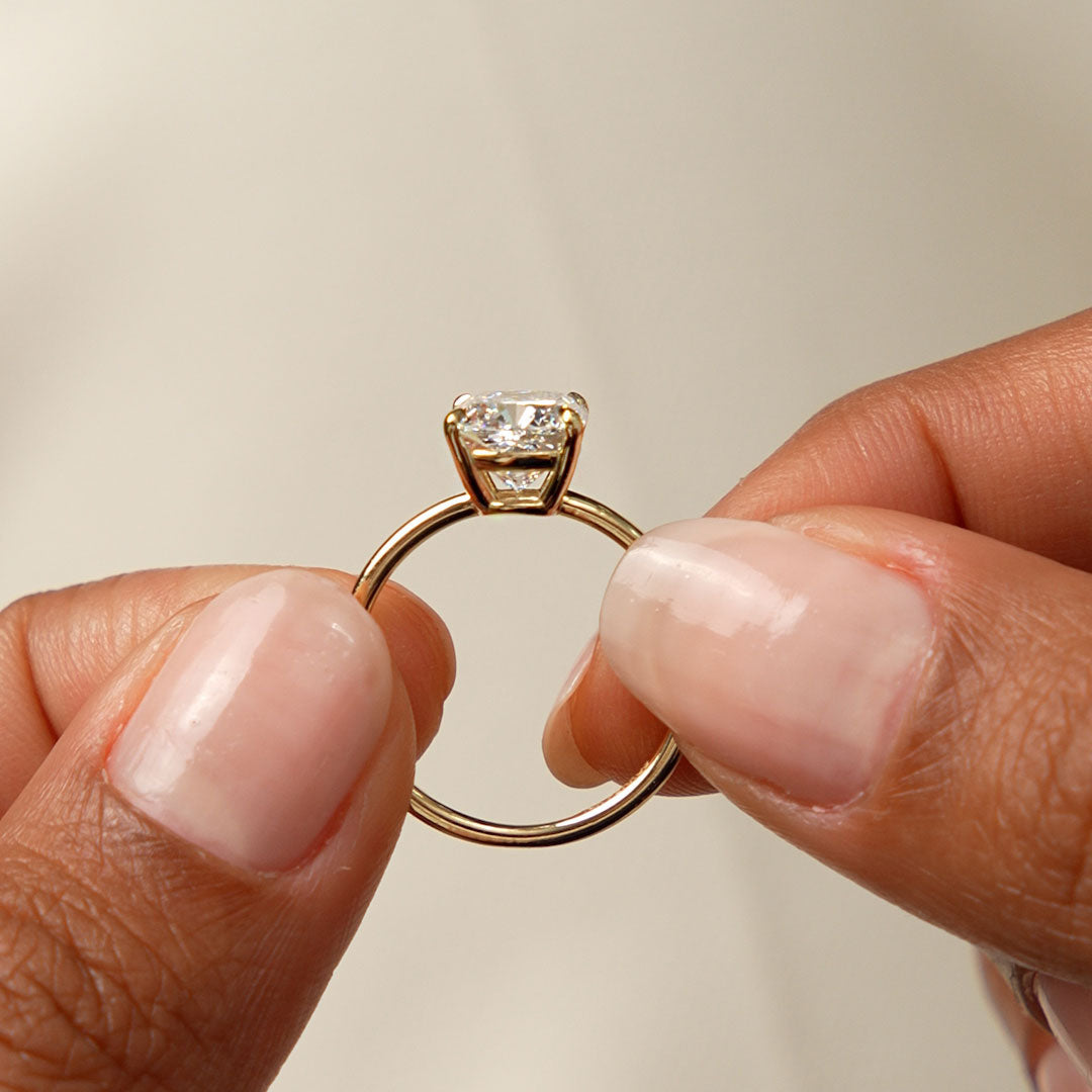 OBFJ0615 - 2.00 Ctw 14k Cushion Cut Lab Grown Diamond Engagement Ring - Evianne 4