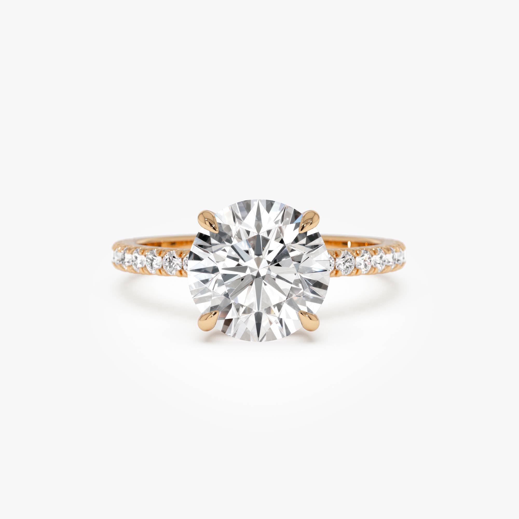 OBFJ0607 - 2.40 Ctw 14k Round Brilliant Lab Grown Diamond Pavé Setting with Hidden Halo - Selina 7