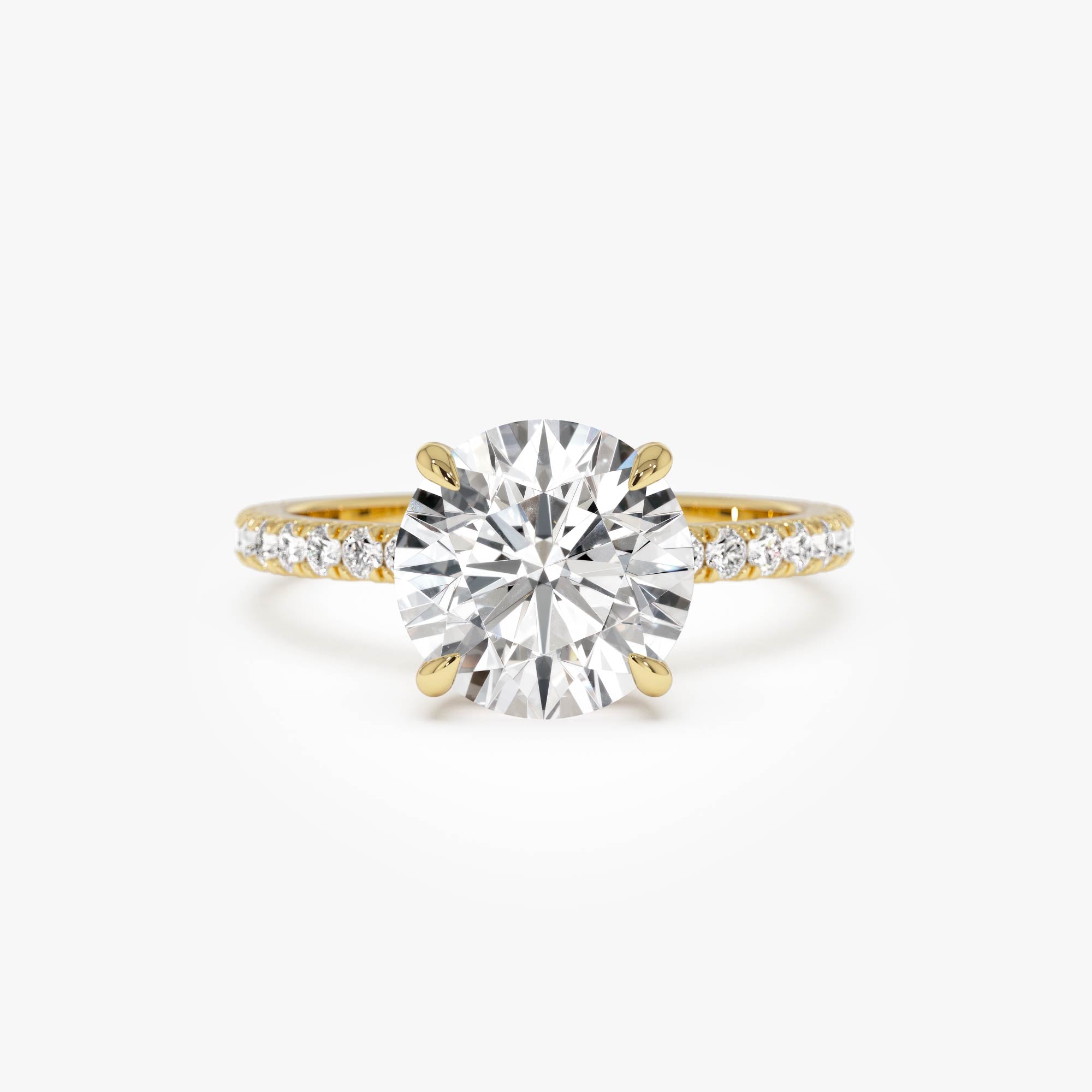 OBFJ0607 - 2.40 Ctw 14k Round Brilliant Lab Grown Diamond Pavé Setting with Hidden Halo - Selina 1