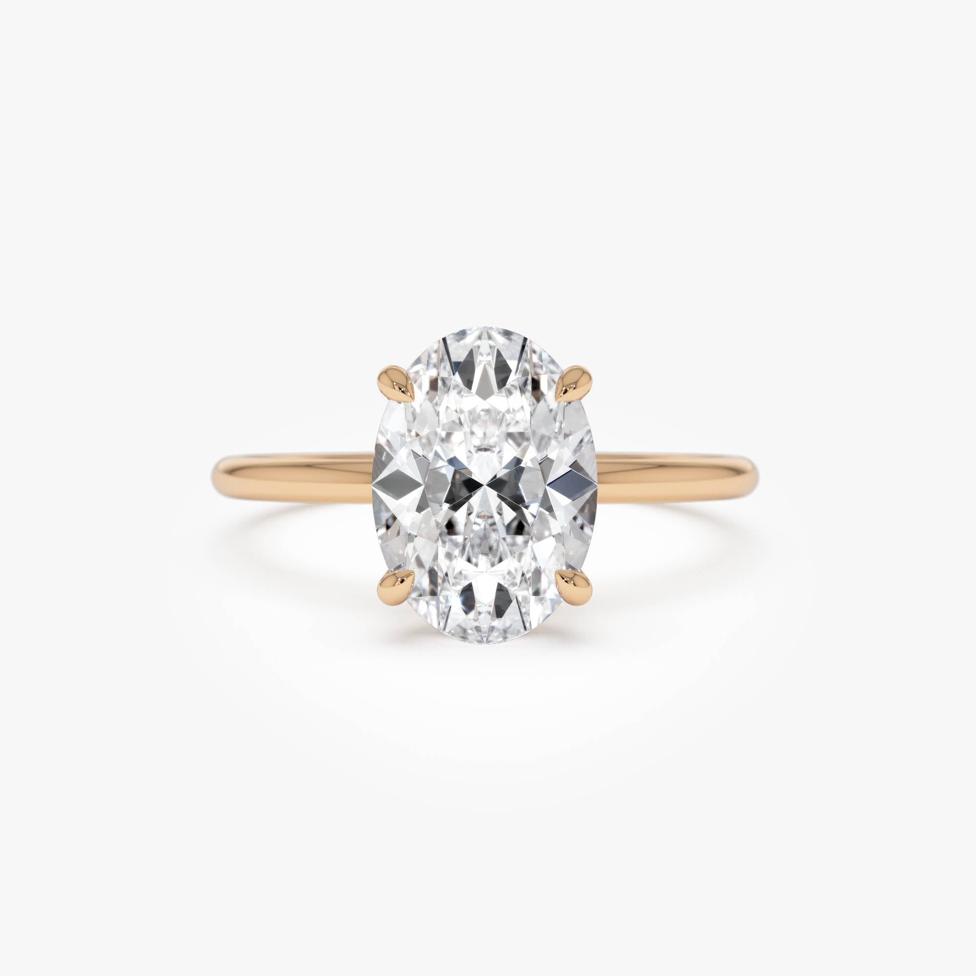 OBFJ0599 - 2 Ctw 14k Oval Lab Grown Diamond Engagement Ring with Hidden Halo – Maribel 7
