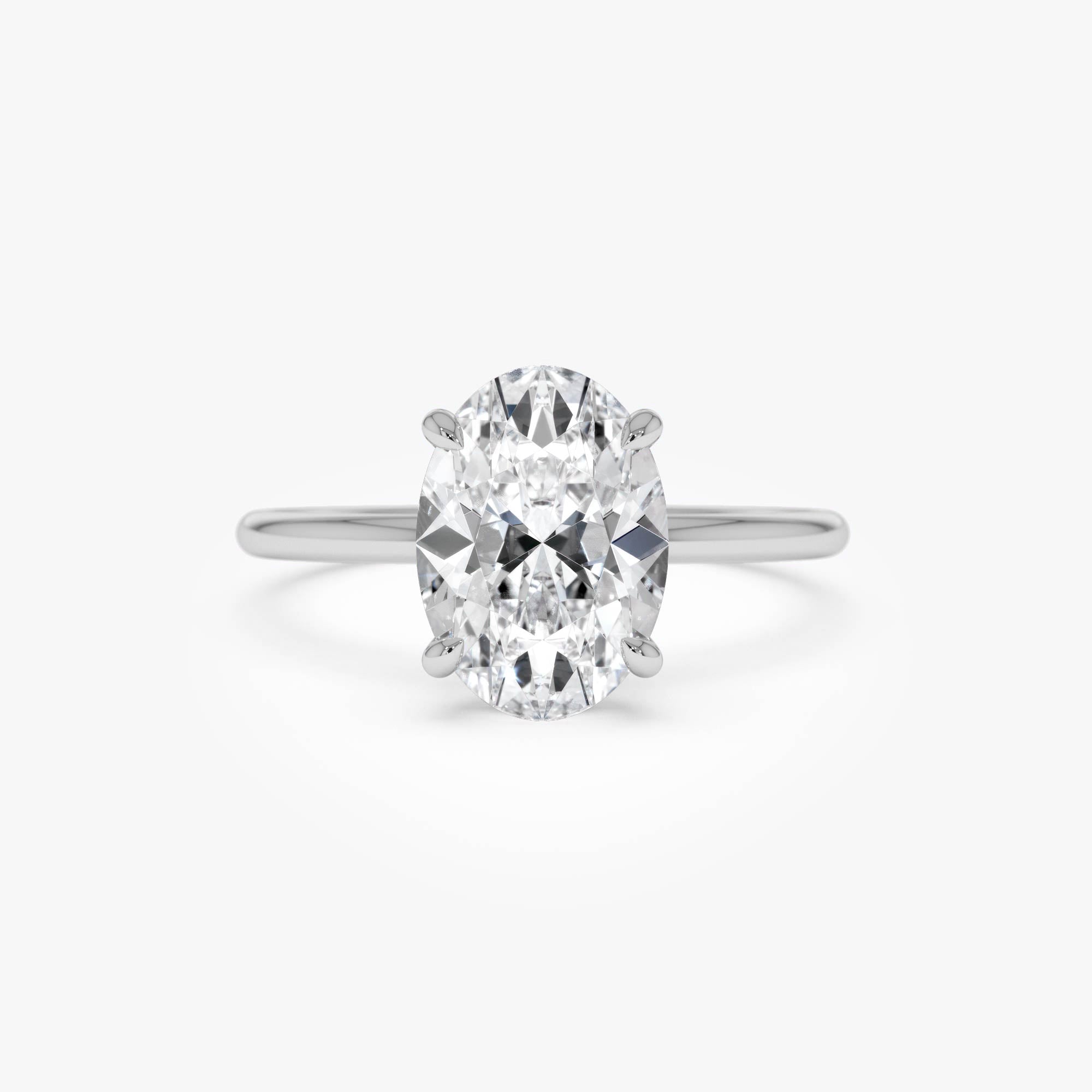 OBFJ0599 - 2 Ctw 14k Oval Lab Grown Diamond Engagement Ring with Hidden Halo – Maribel 6