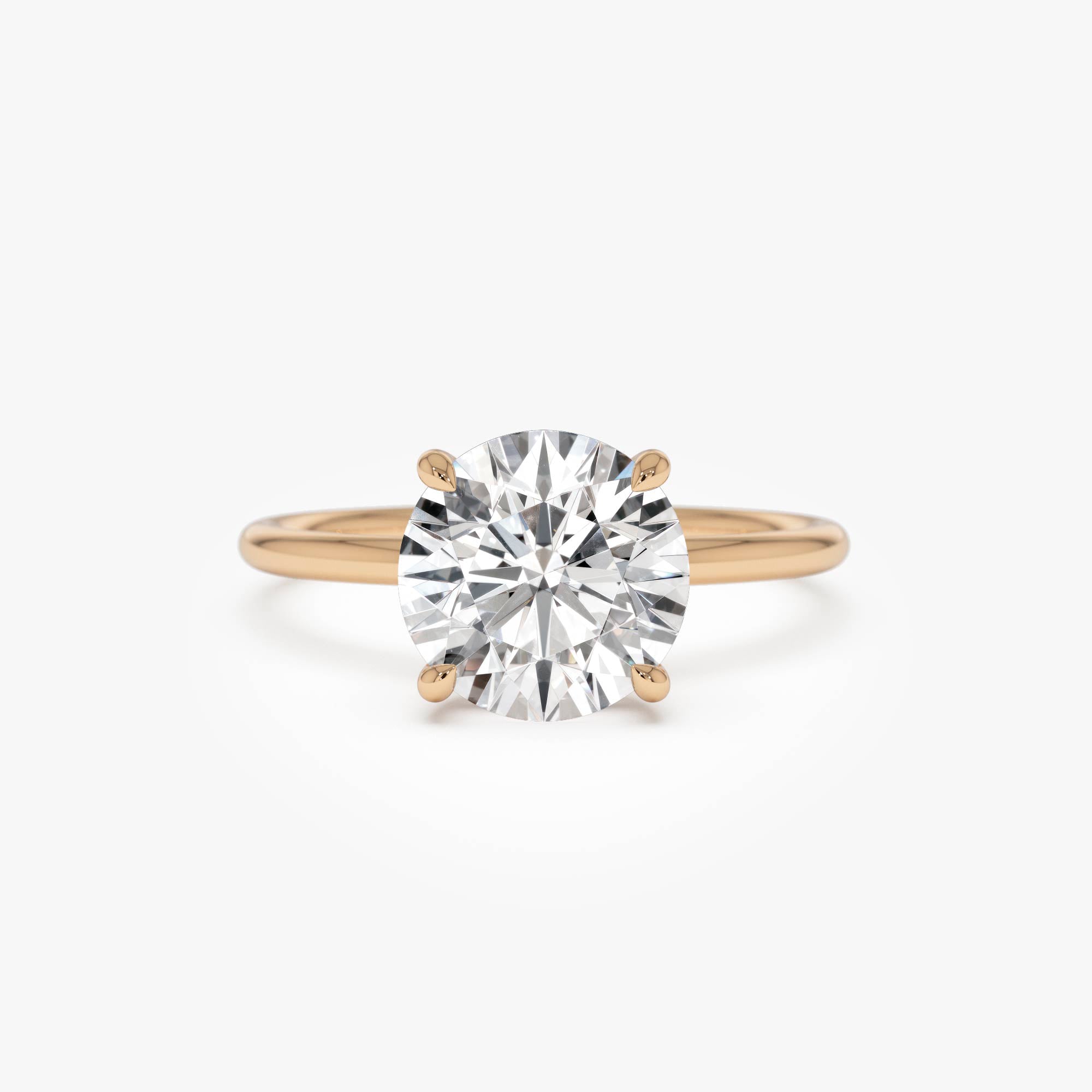 OBFJ0594 - 2.00 Ctw 14k Round Brilliant Lab Grown Diamond Engagement Ring with Hidden Halo – Rosalie 7