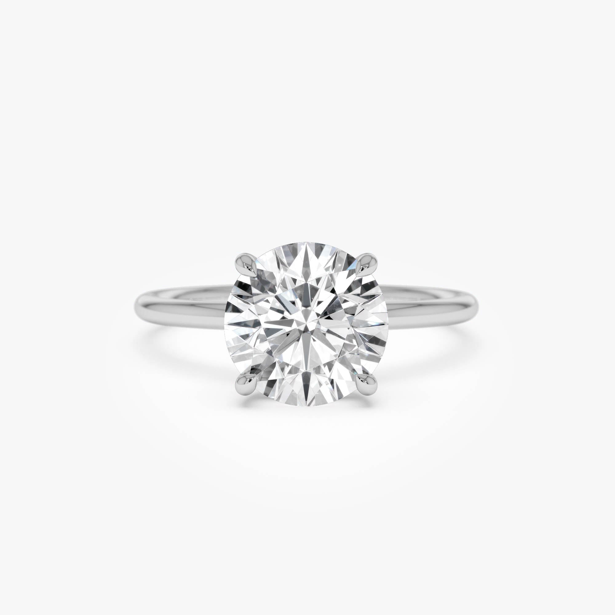 OBFJ0594 - 2.00 Ctw 14k Round Brilliant Lab Grown Diamond Engagement Ring with Hidden Halo – Rosalie 8