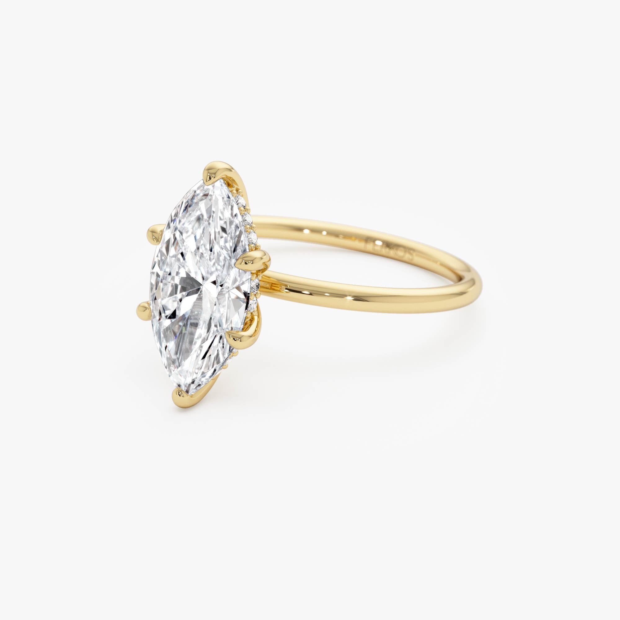 OBFJ0588 - 2.00 Ctw 14k Marquise Lab Grown Diamond Engagement Ring with Hidden Halo – Natalia 10