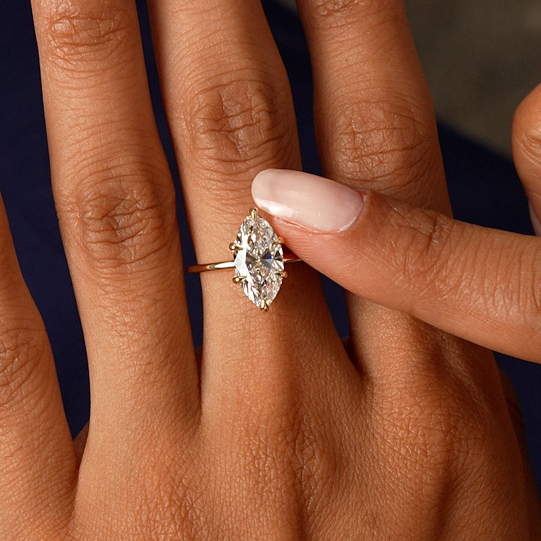 OBFJ0588 - 2.00 Ctw 14k Marquise Lab Grown Diamond Engagement Ring with Hidden Halo – Natalia 6
