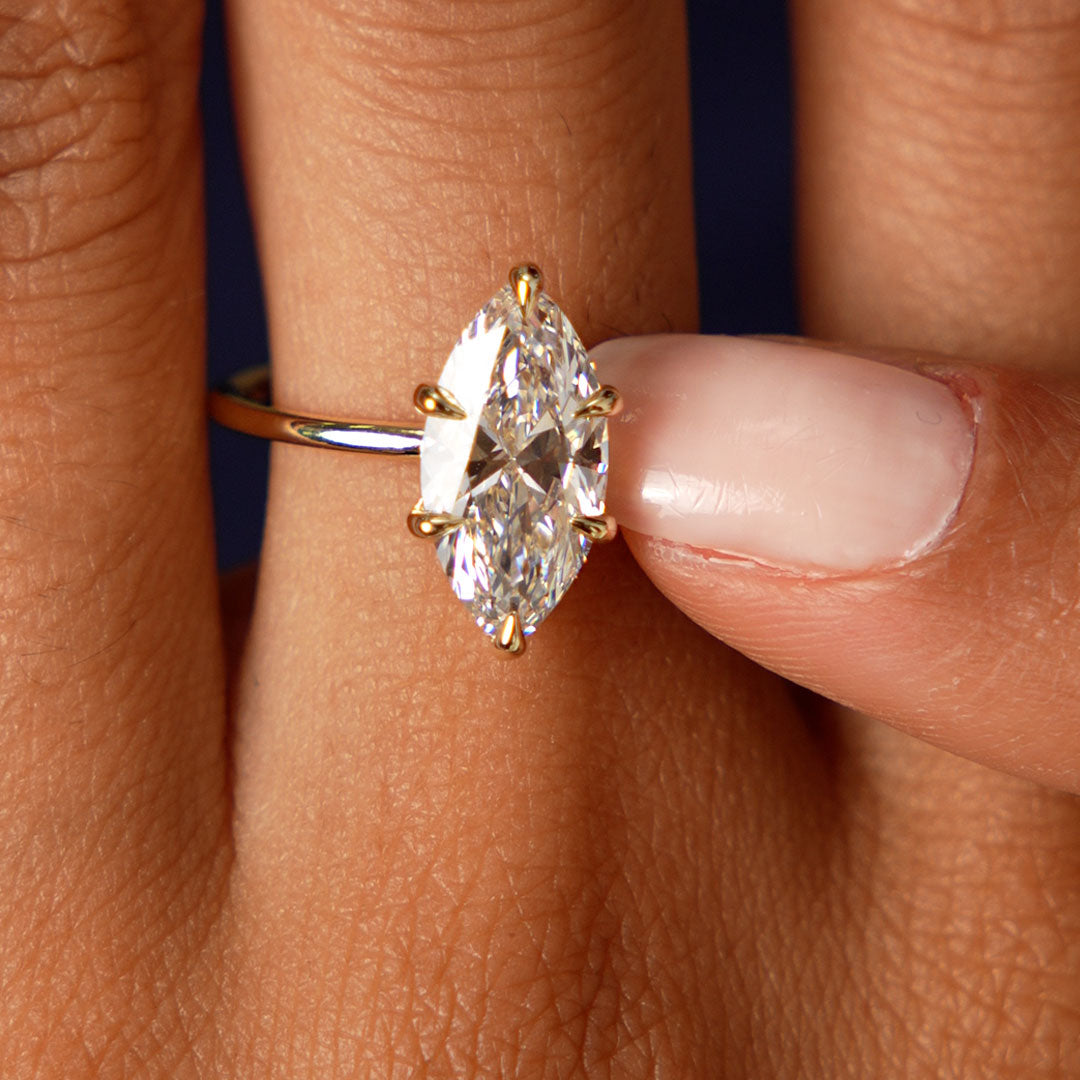 OBFJ0588 - 2.00 Ctw 14k Marquise Lab Grown Diamond Engagement Ring with Hidden Halo – Natalia 3
