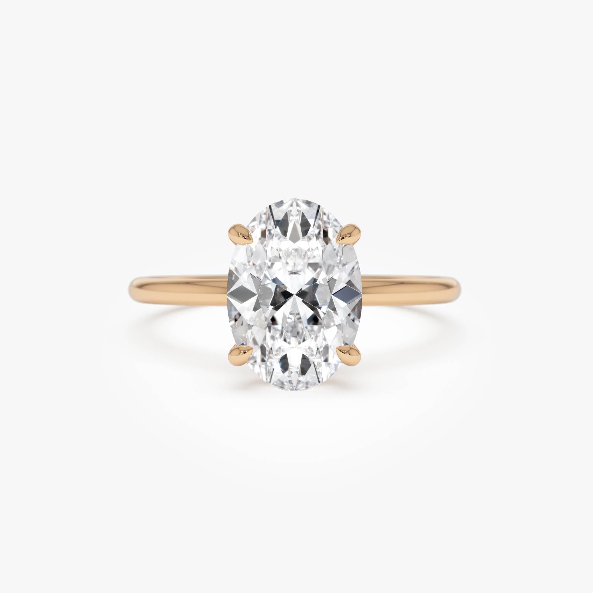 OBFJ0587 - 2.00 Ctw 14k Oval Shaped Prong Setting Lab Grown Diamond Engagement Ring – Odessa 8